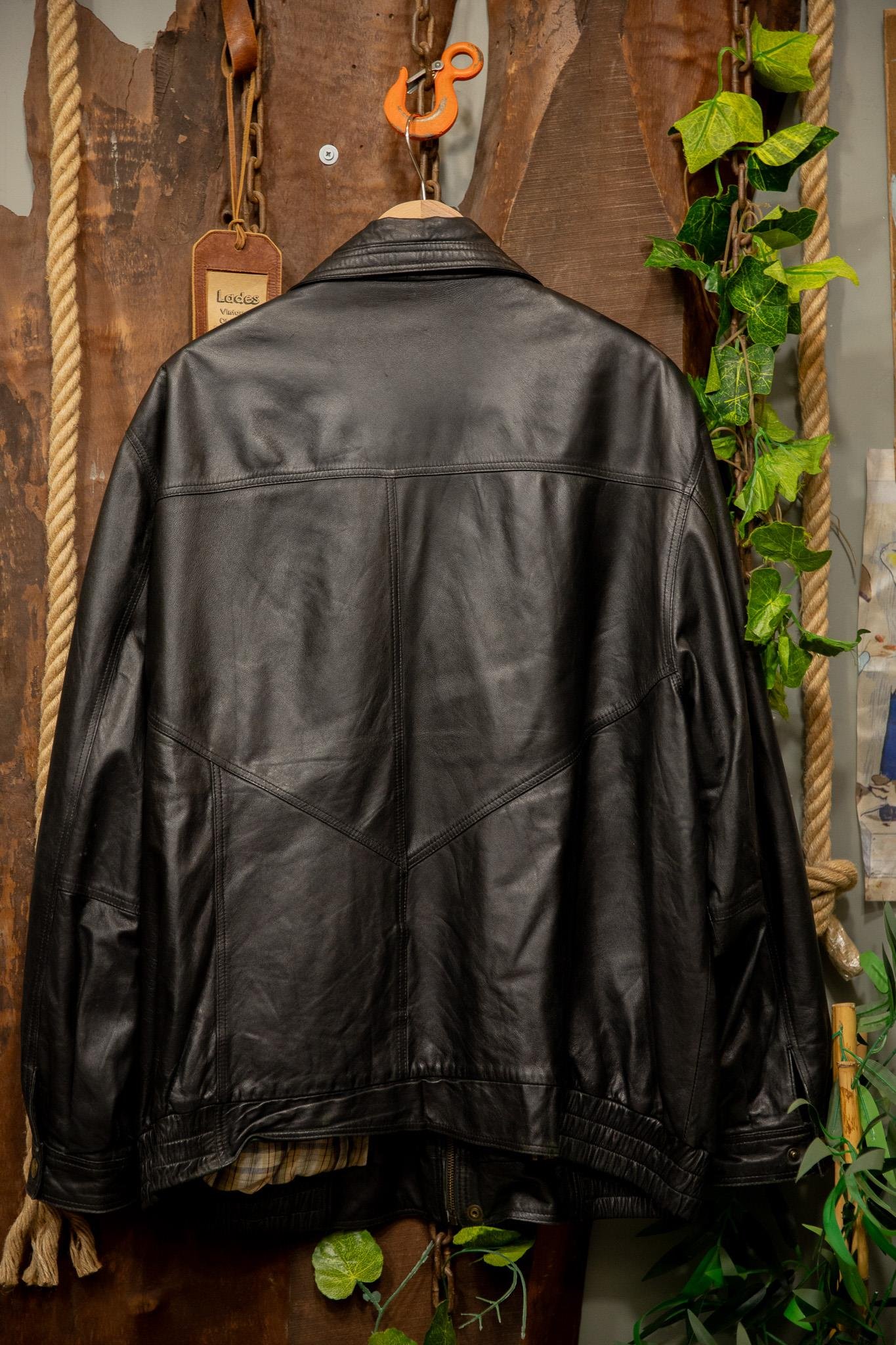 Oversize American Bomber Deri Ceket