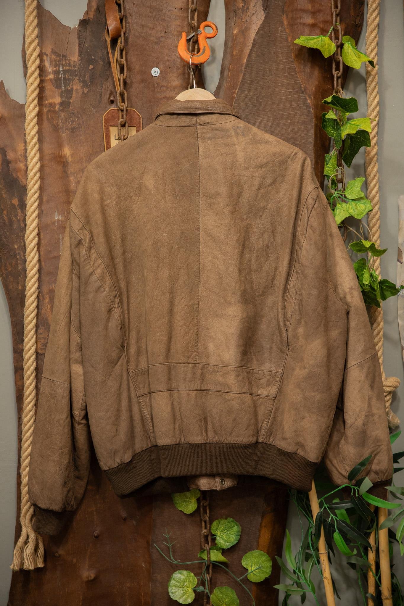 Oversize Eskitme Bomber Deri Ceket