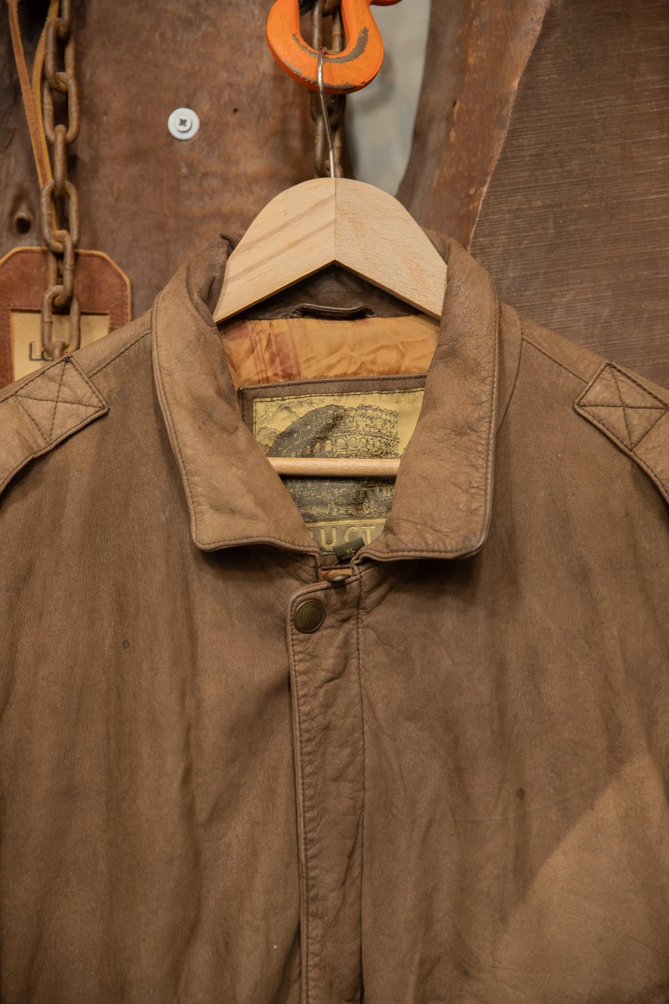 Oversize Eskitme Bomber Deri Ceket