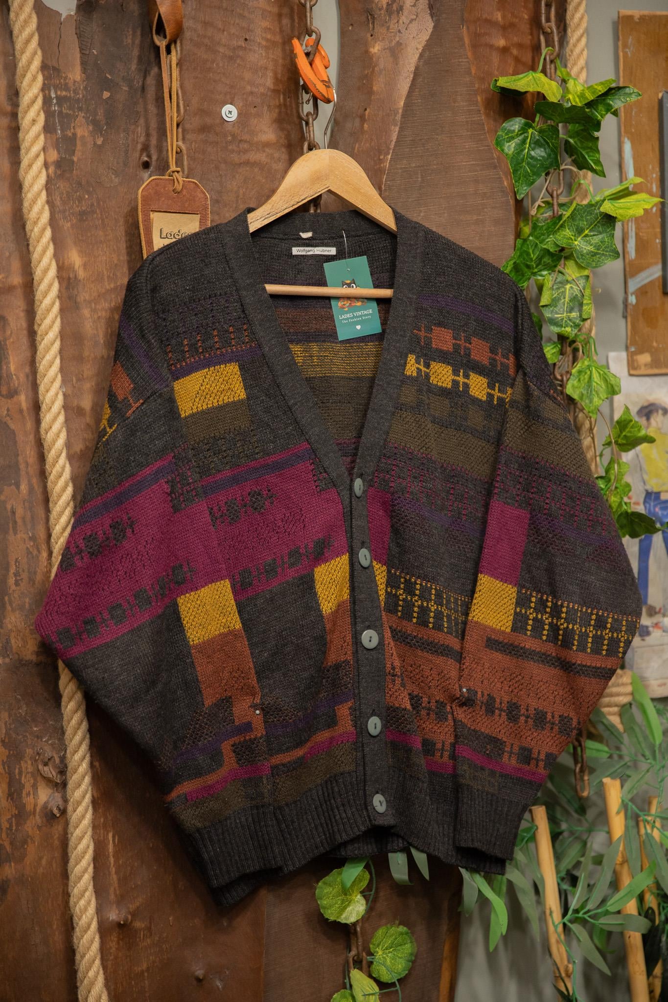 Oversize Etnik Wool Hırka