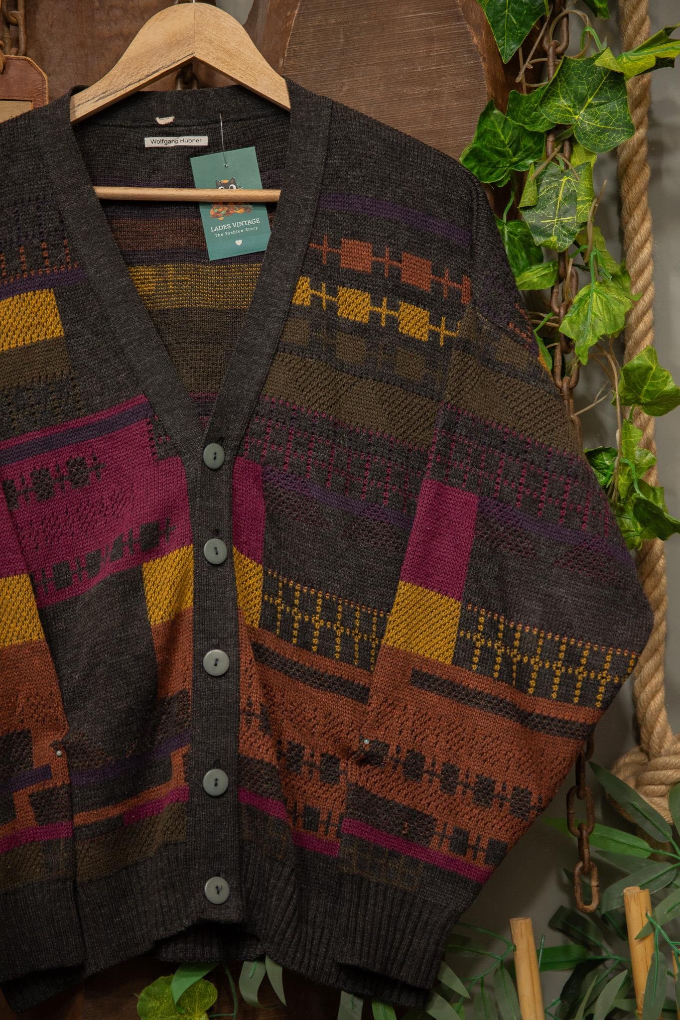 Oversize Etnik Wool Hırka