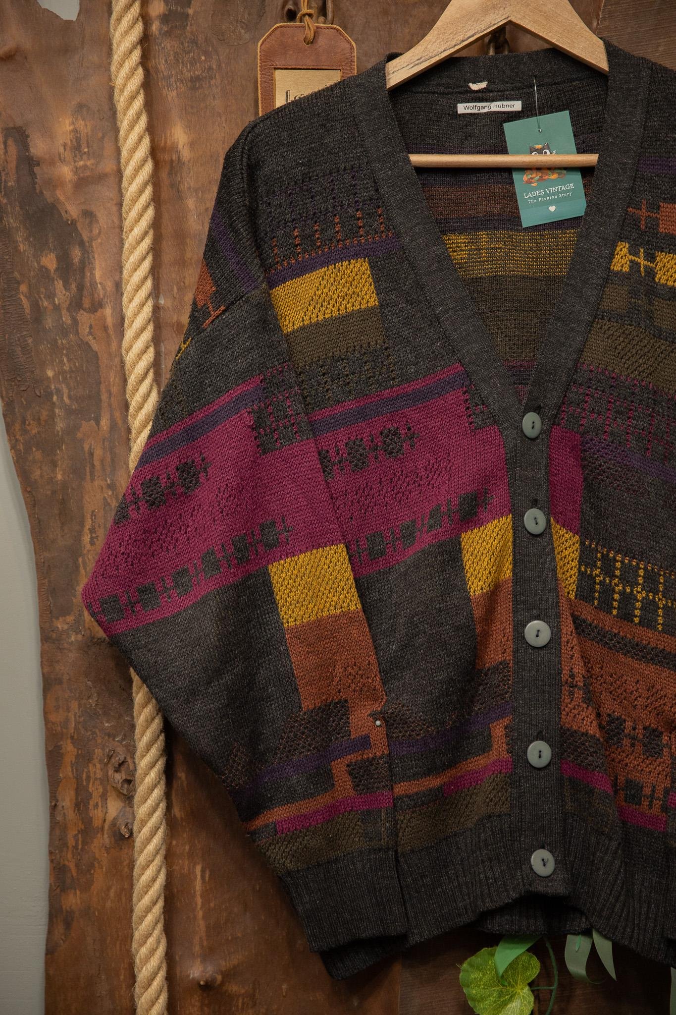 Oversize Etnik Wool Hırka