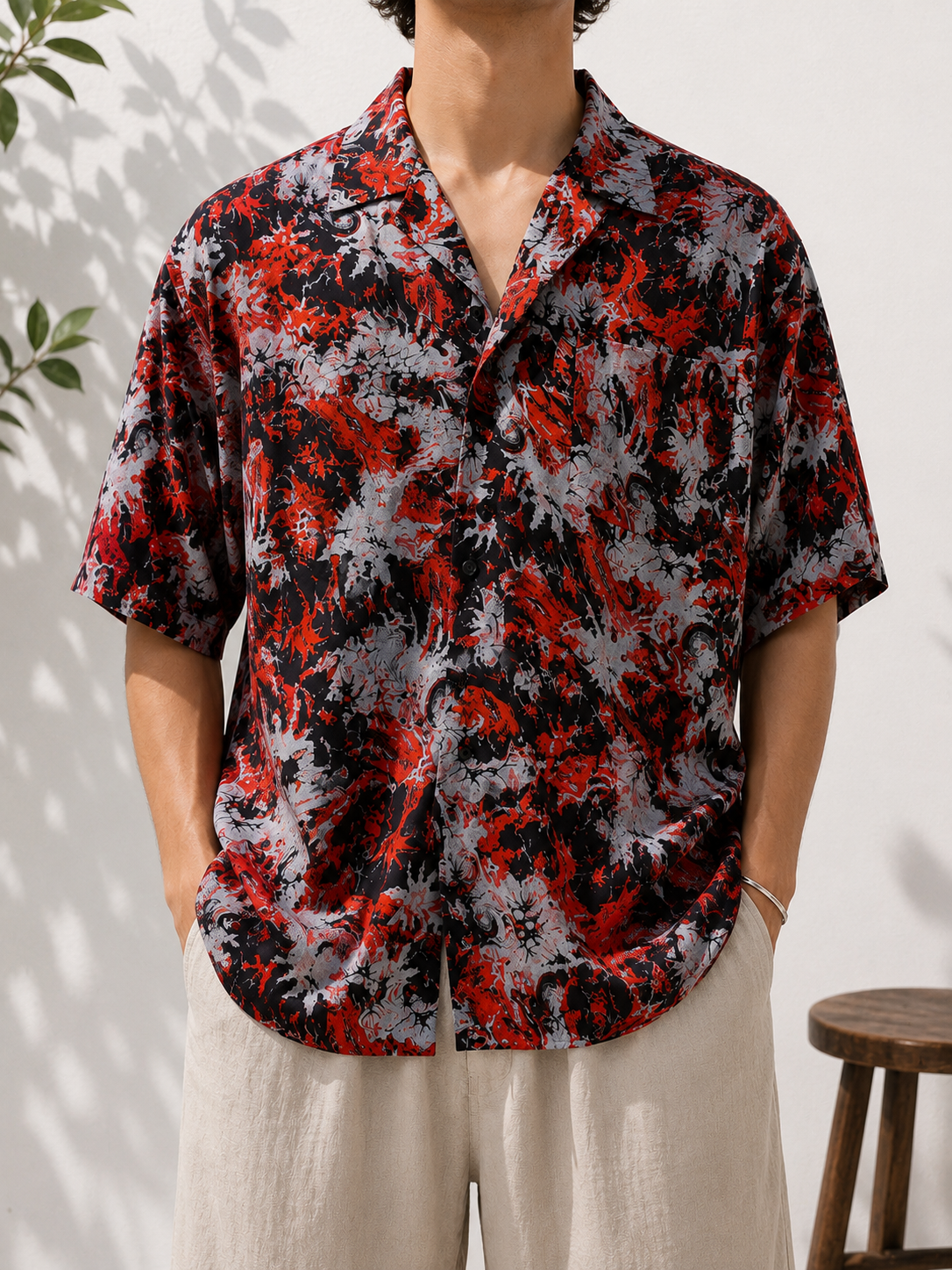 Oversize Hawaii Gömlek