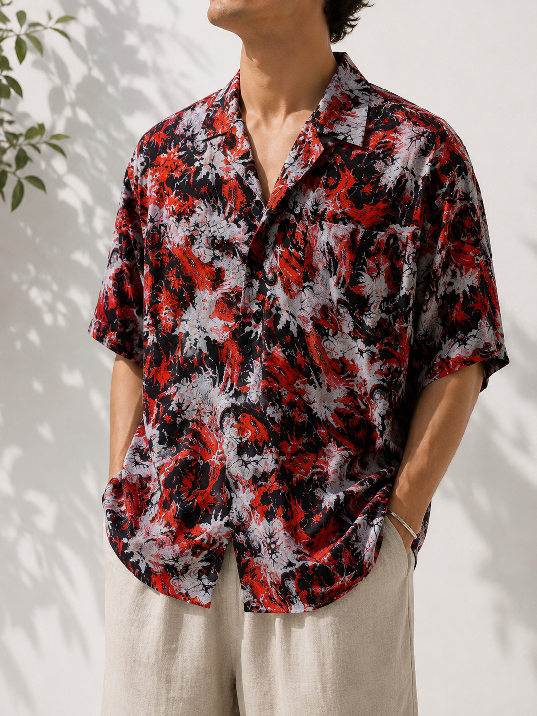 Oversize Hawaii Gömlek