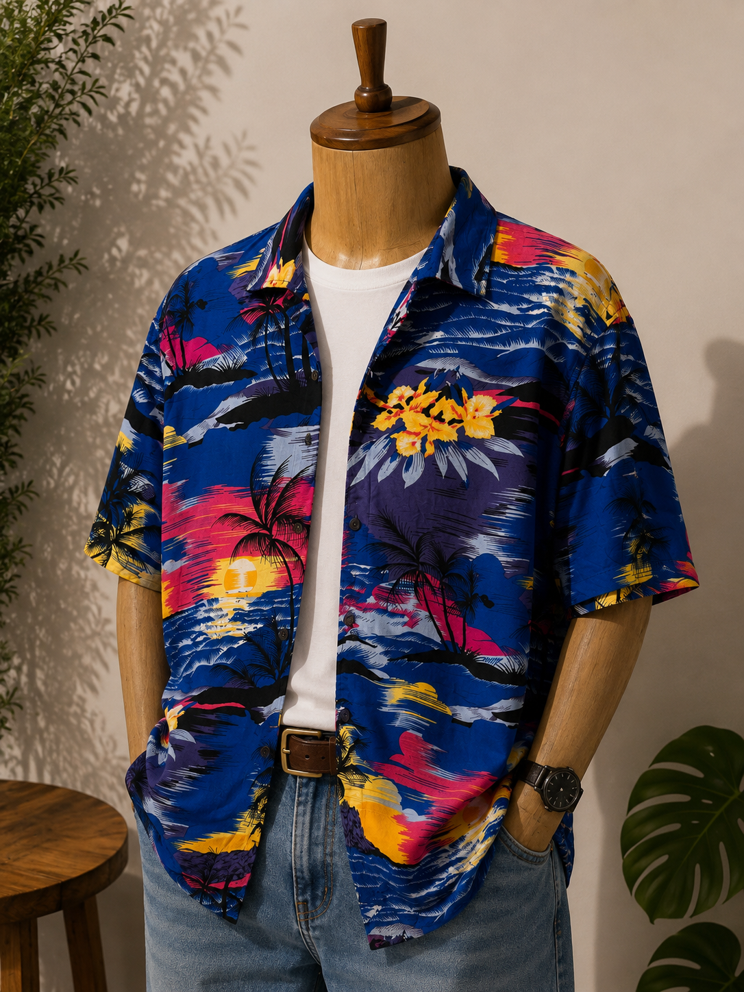 Oversize Hawaii Gömlek