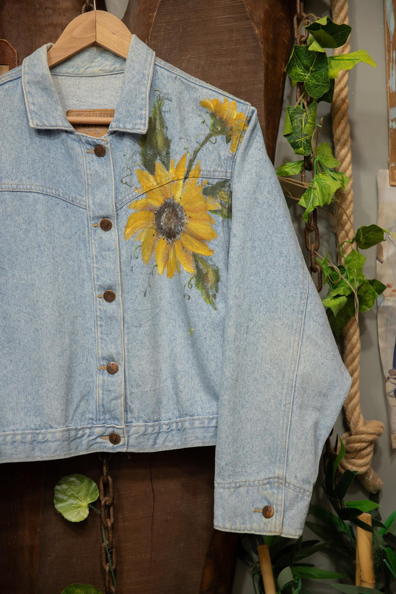 Oversize Painted Denim Ceket