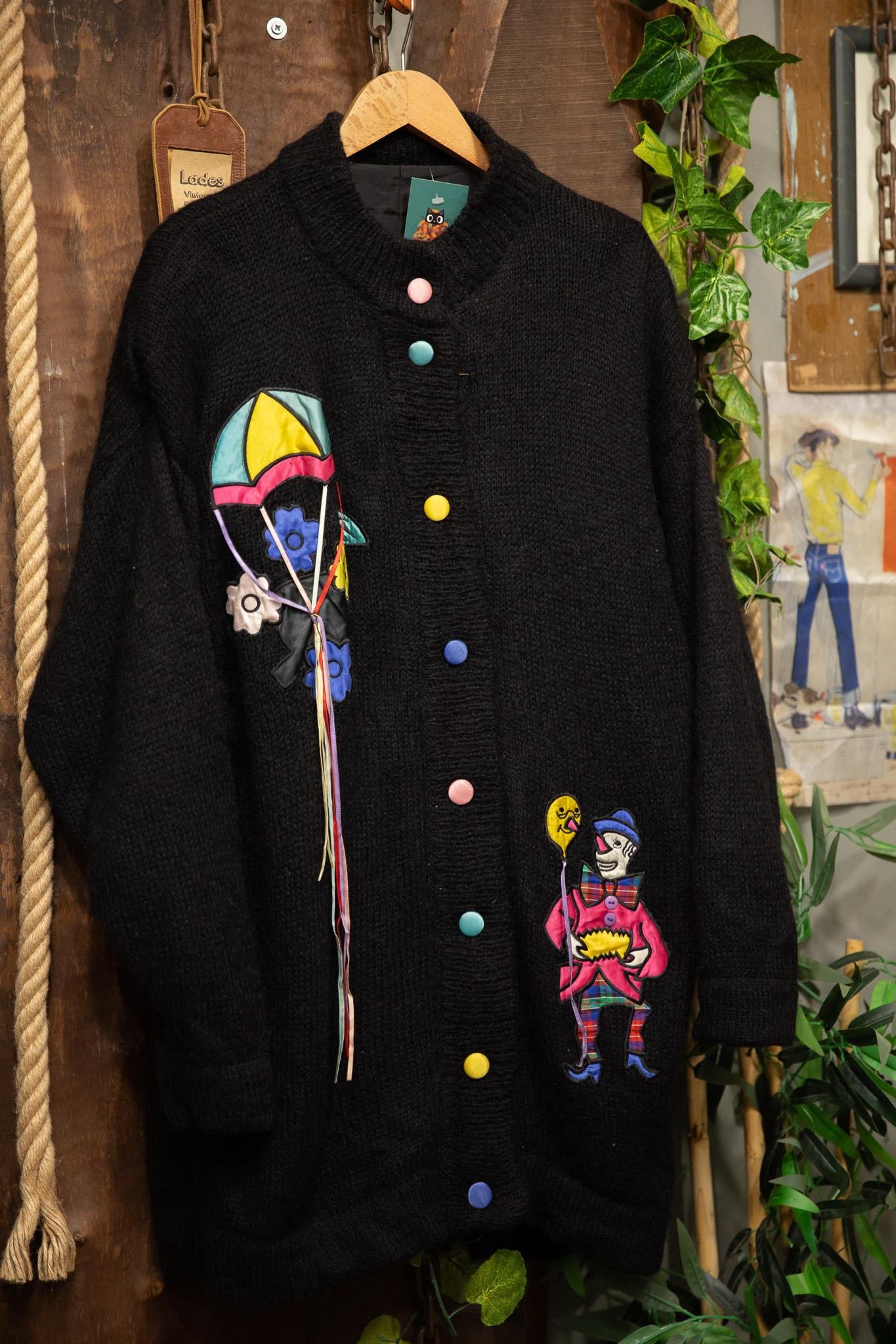 Oversize Palyaço 90's Wool Hırka