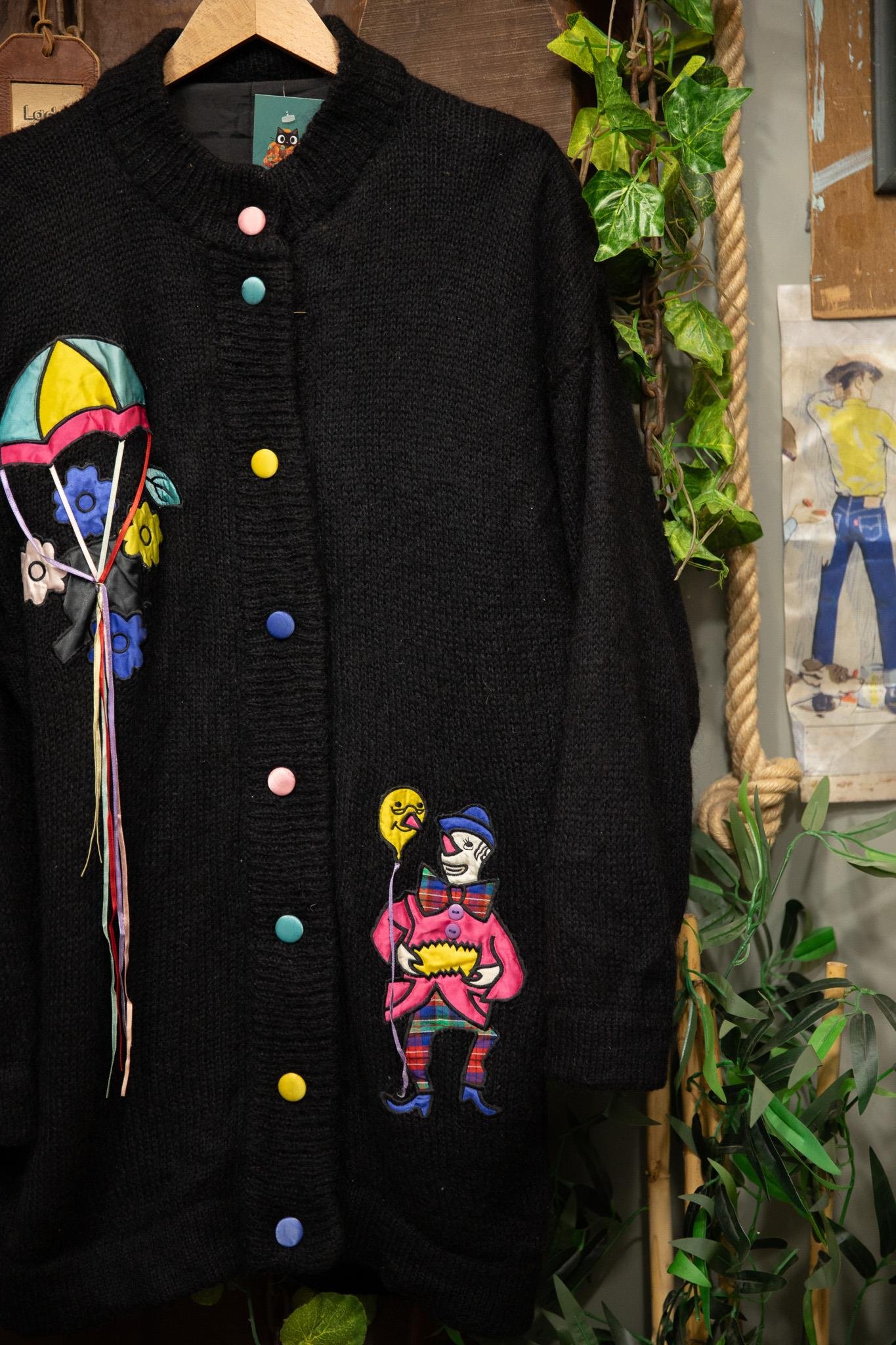 Oversize Palyaço 90's Wool Hırka