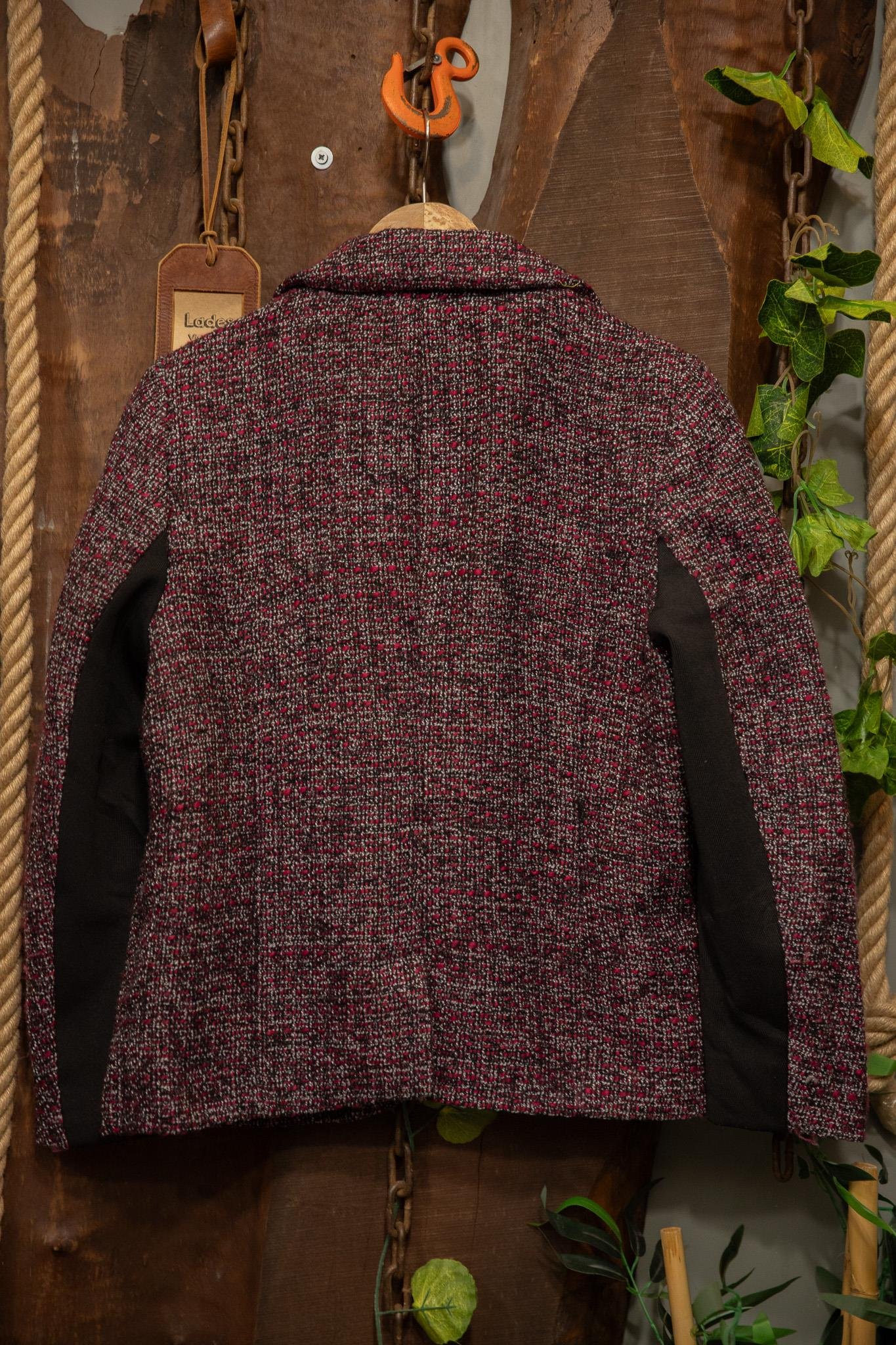 Pink Old Money Kısa Wool Ceket