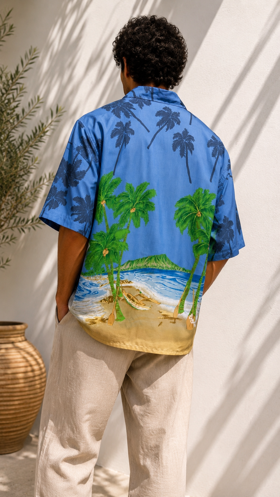 Plaj Desen Hawaii Gömlek