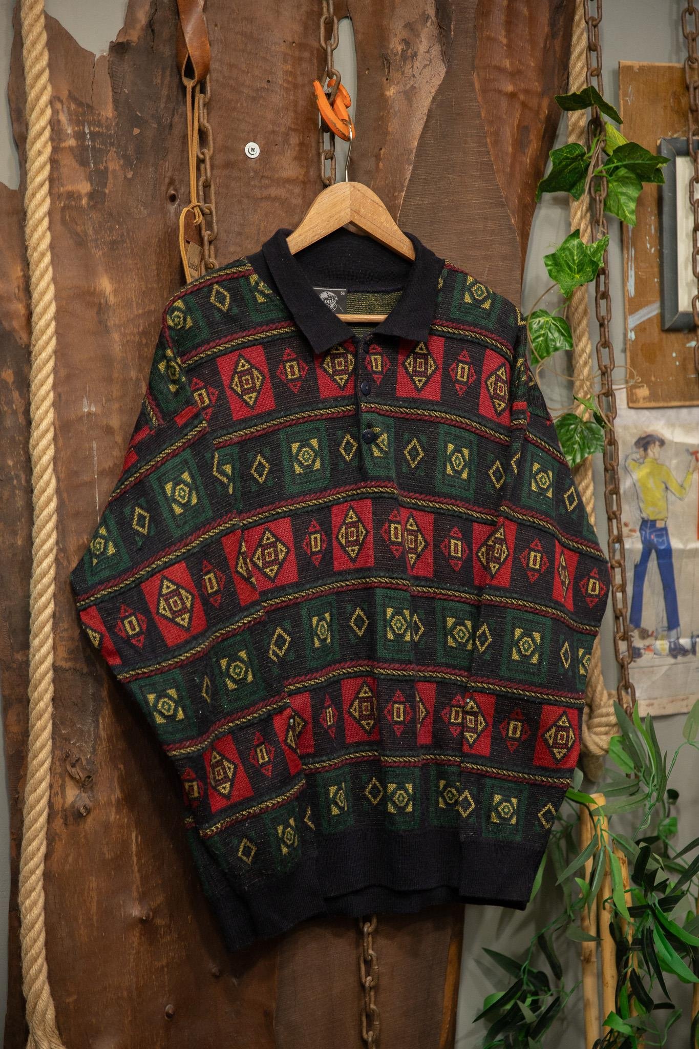 Polo Yaka Etnik Kazak