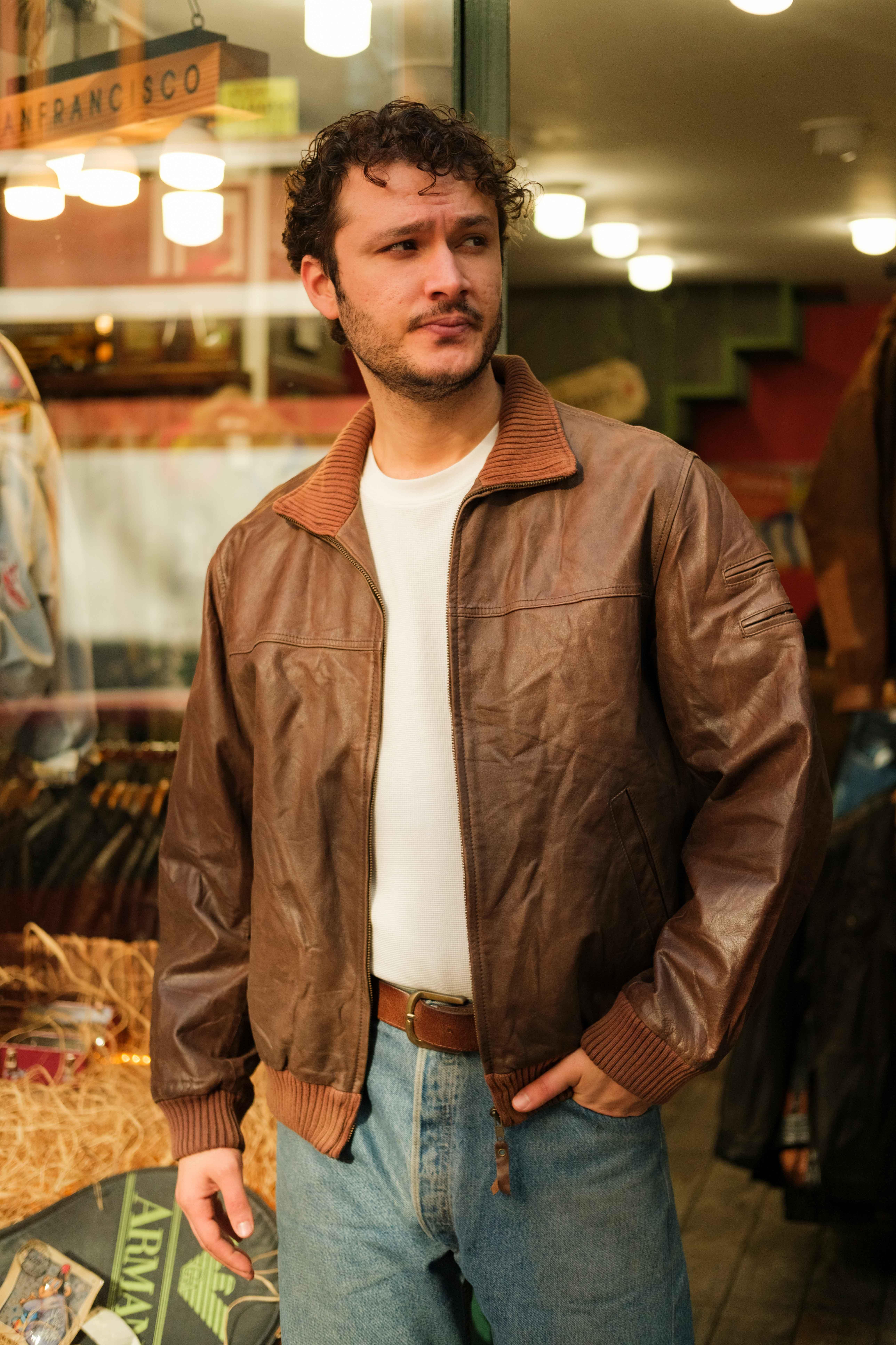 QUEBRAMAR Kahve Bomber Model Deri Ceket