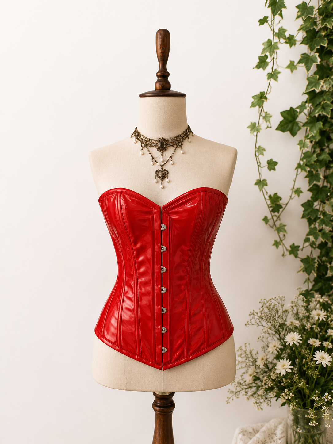 Red Vinyl Parlak Korse