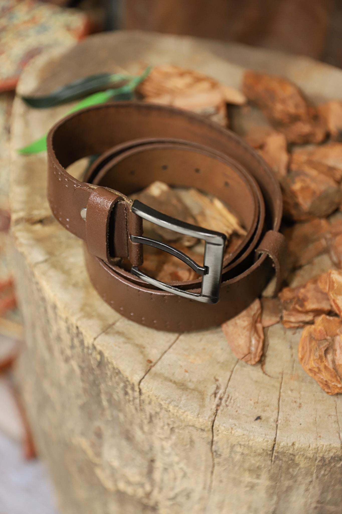 Rugged Brown Deri Kemer