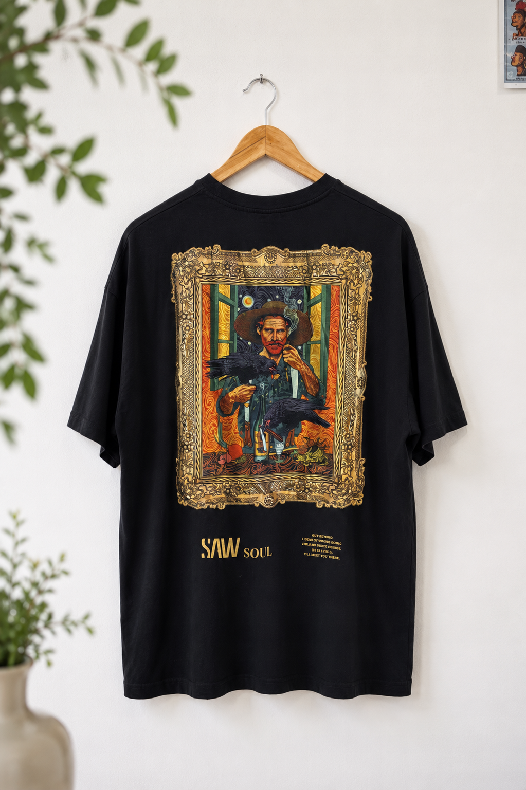 SAW SOUL Çerçeveli Y2K Tişört