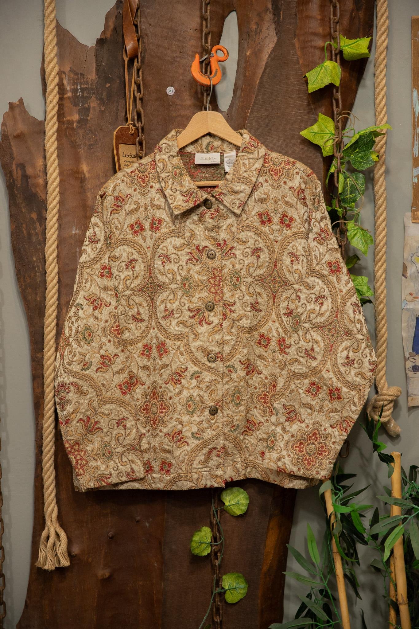 Shiniy Paisley 90's Parlak Ceket