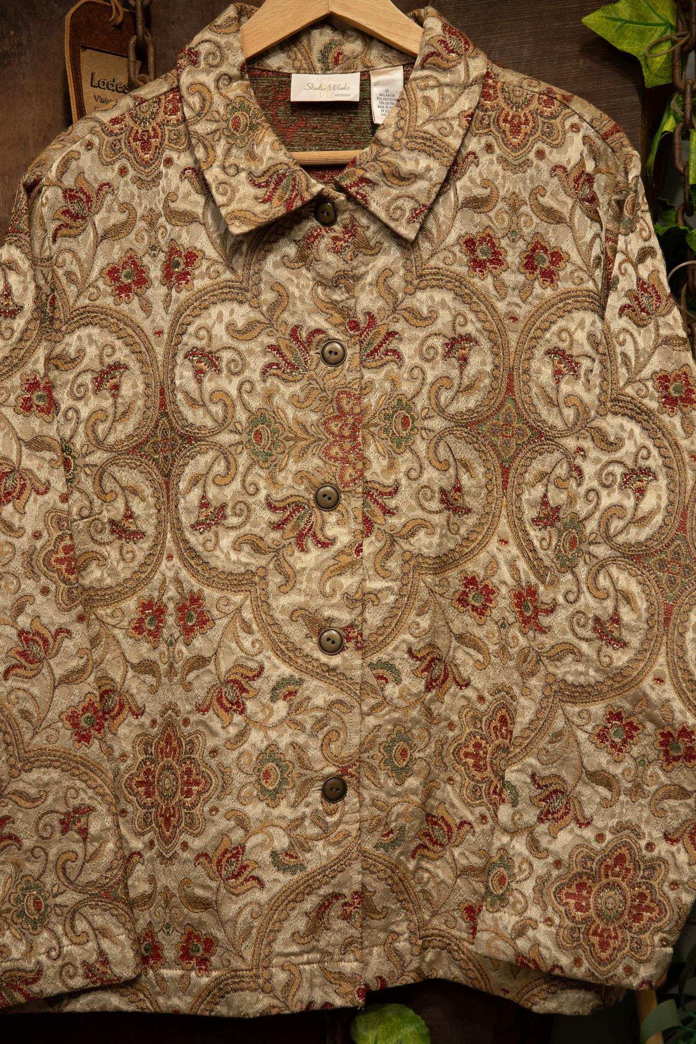 Shiniy Paisley 90's Parlak Ceket
