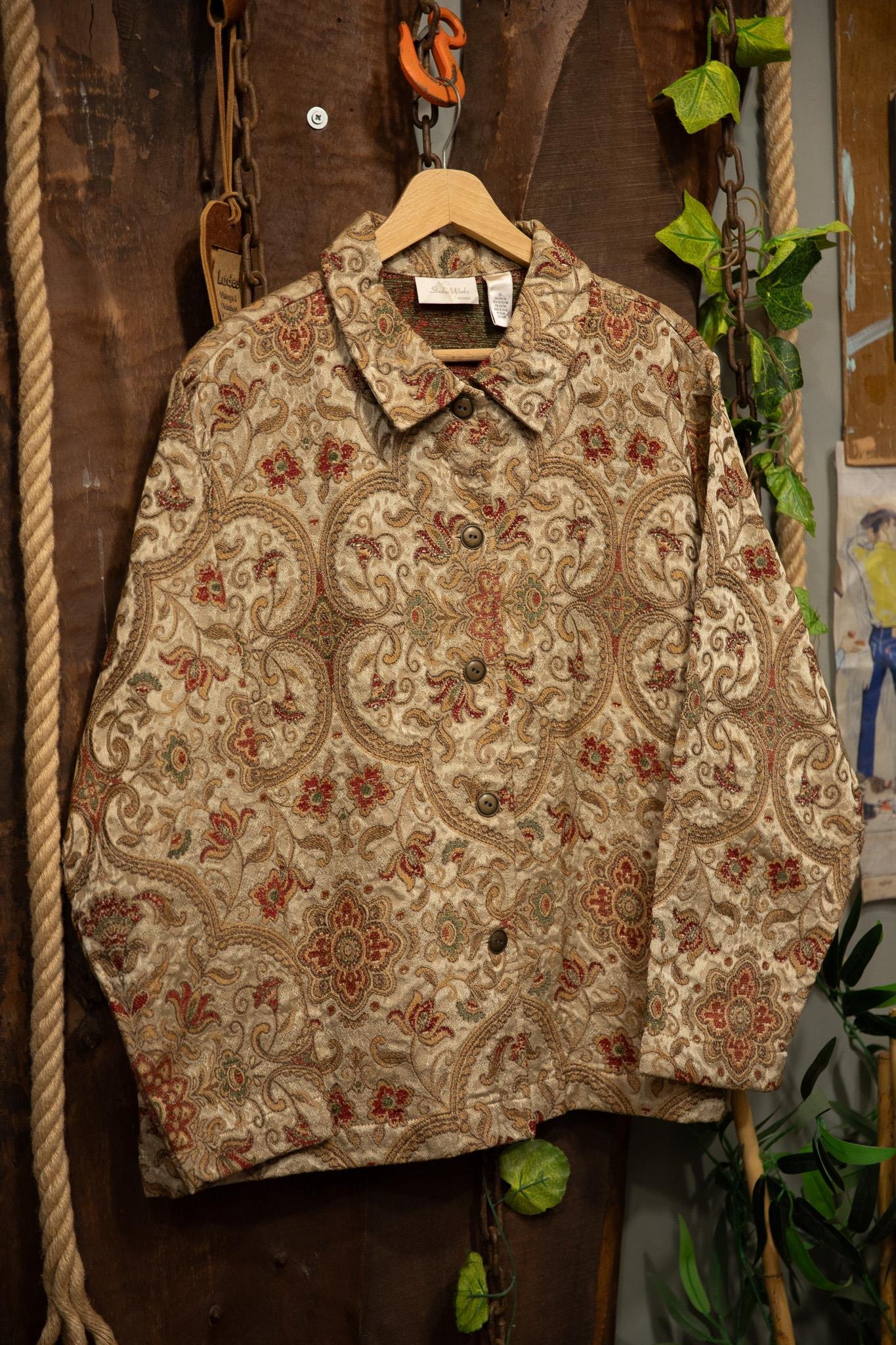 Shiniy Paisley 90's Parlak Ceket