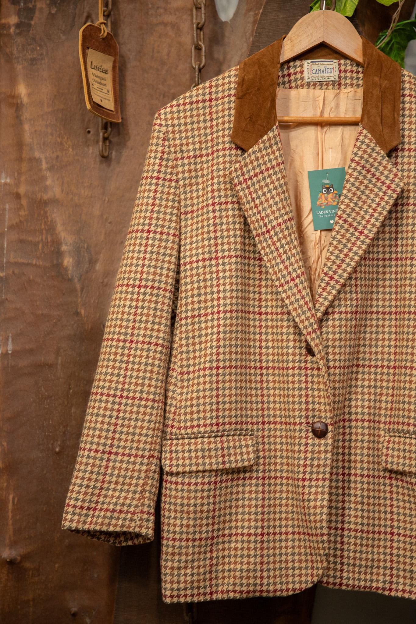 Süet Yaka Camel Blazer Ceket