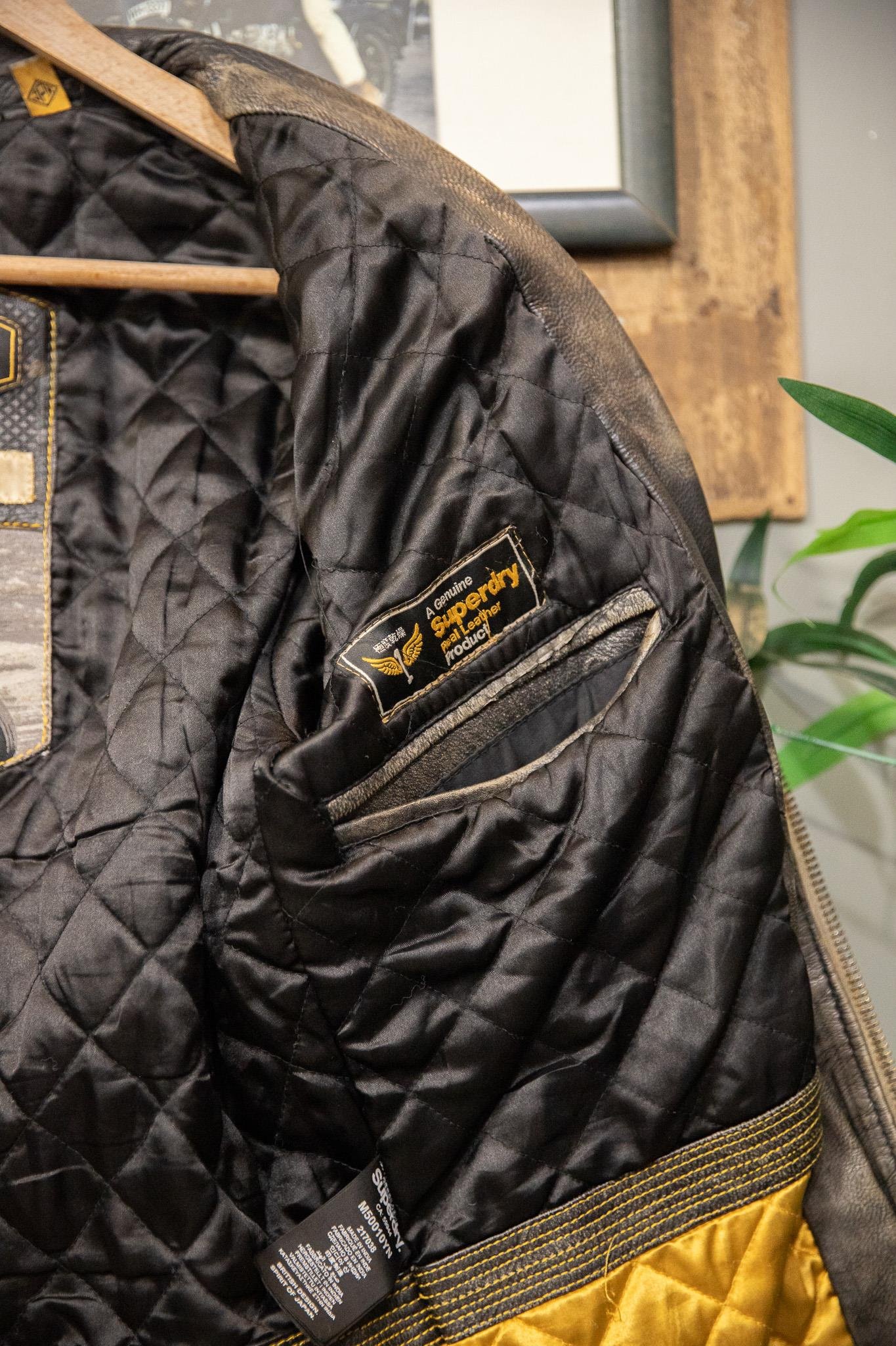 Superdry American Biker Deri Ceket