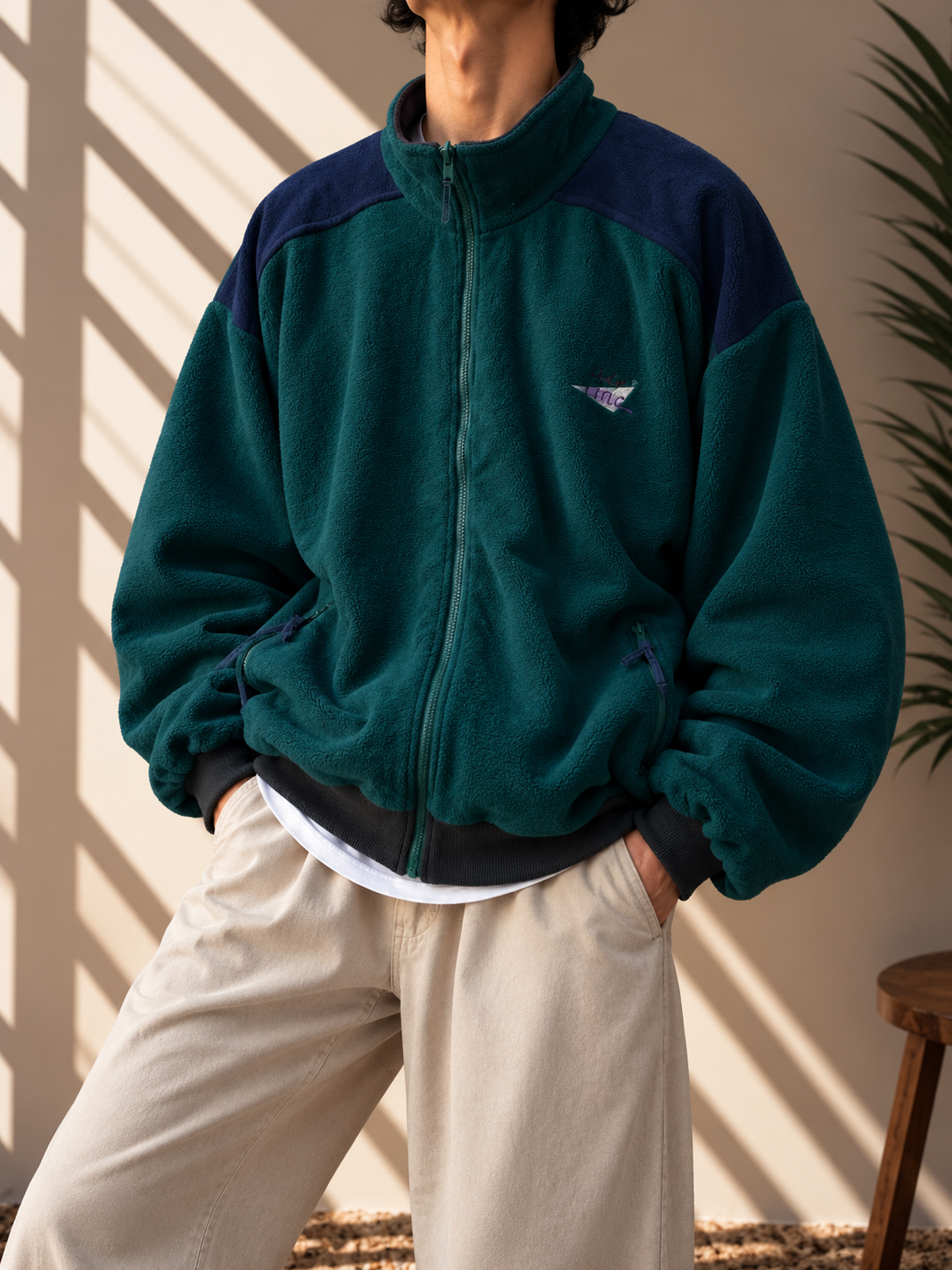 Tam Boy Fermuarlı 90s Polar
