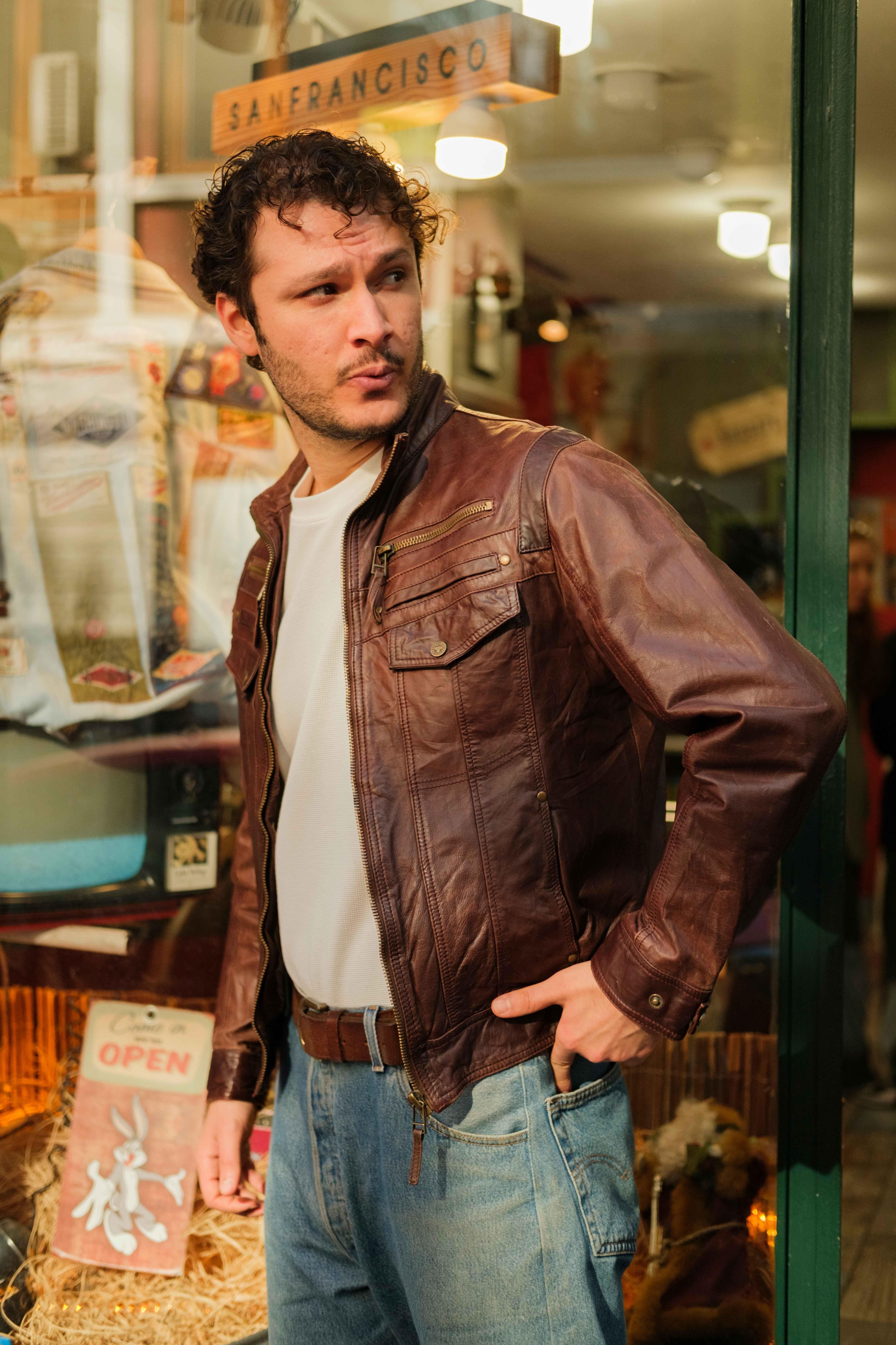 TRAPPER BİKER DERİ CEKET