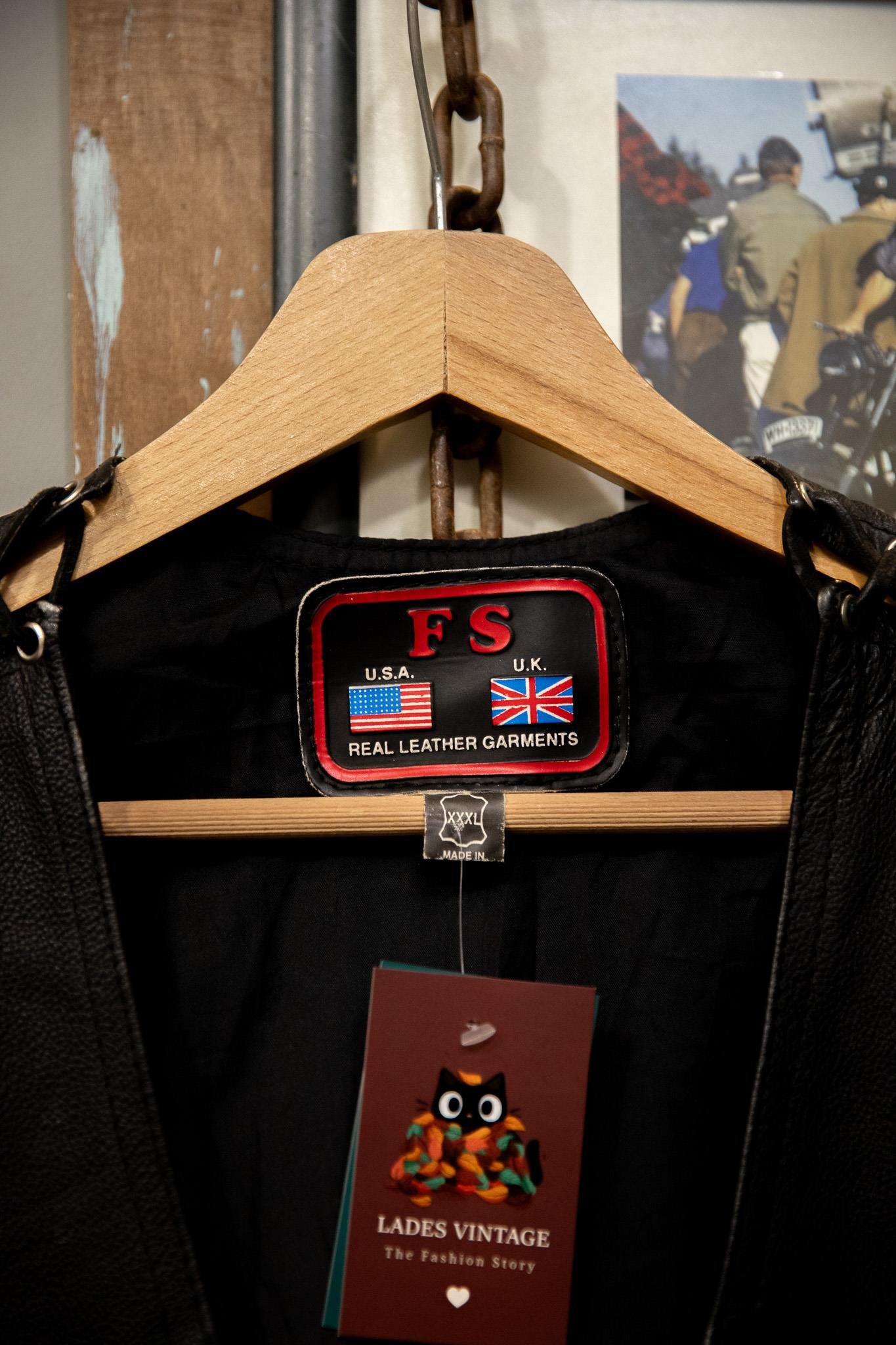 U.S.A Rugged Leather Vest 