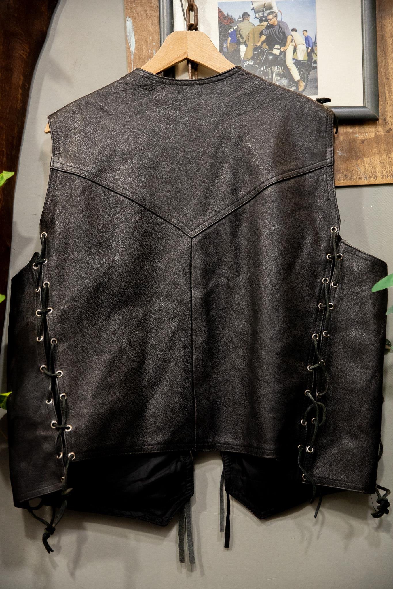 U.S.A Rugged Leather Vest 