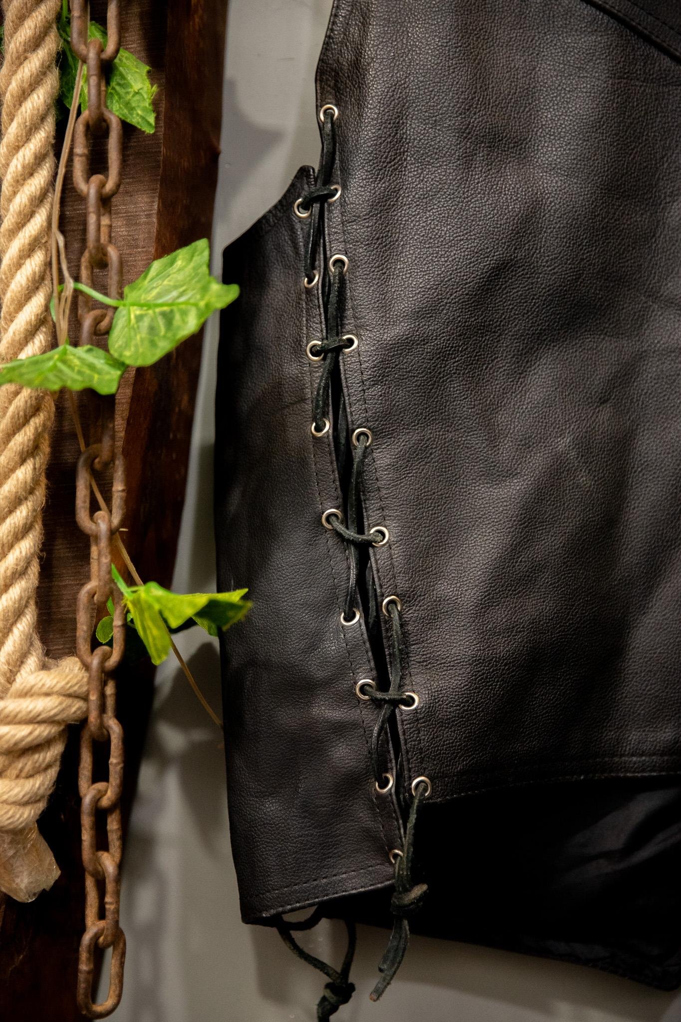 U.S.A Rugged Leather Vest 