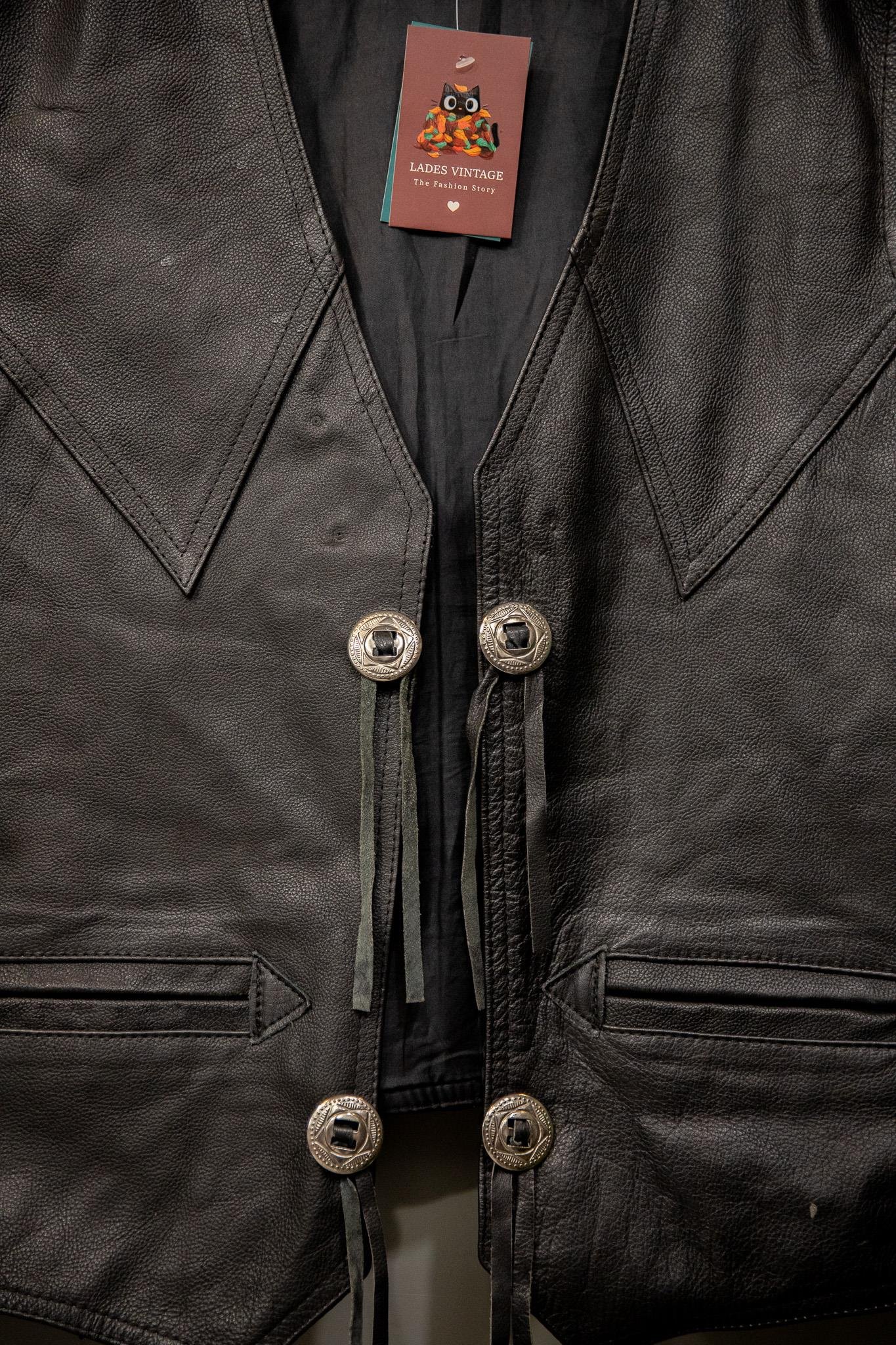 U.S.A Rugged Leather Vest 