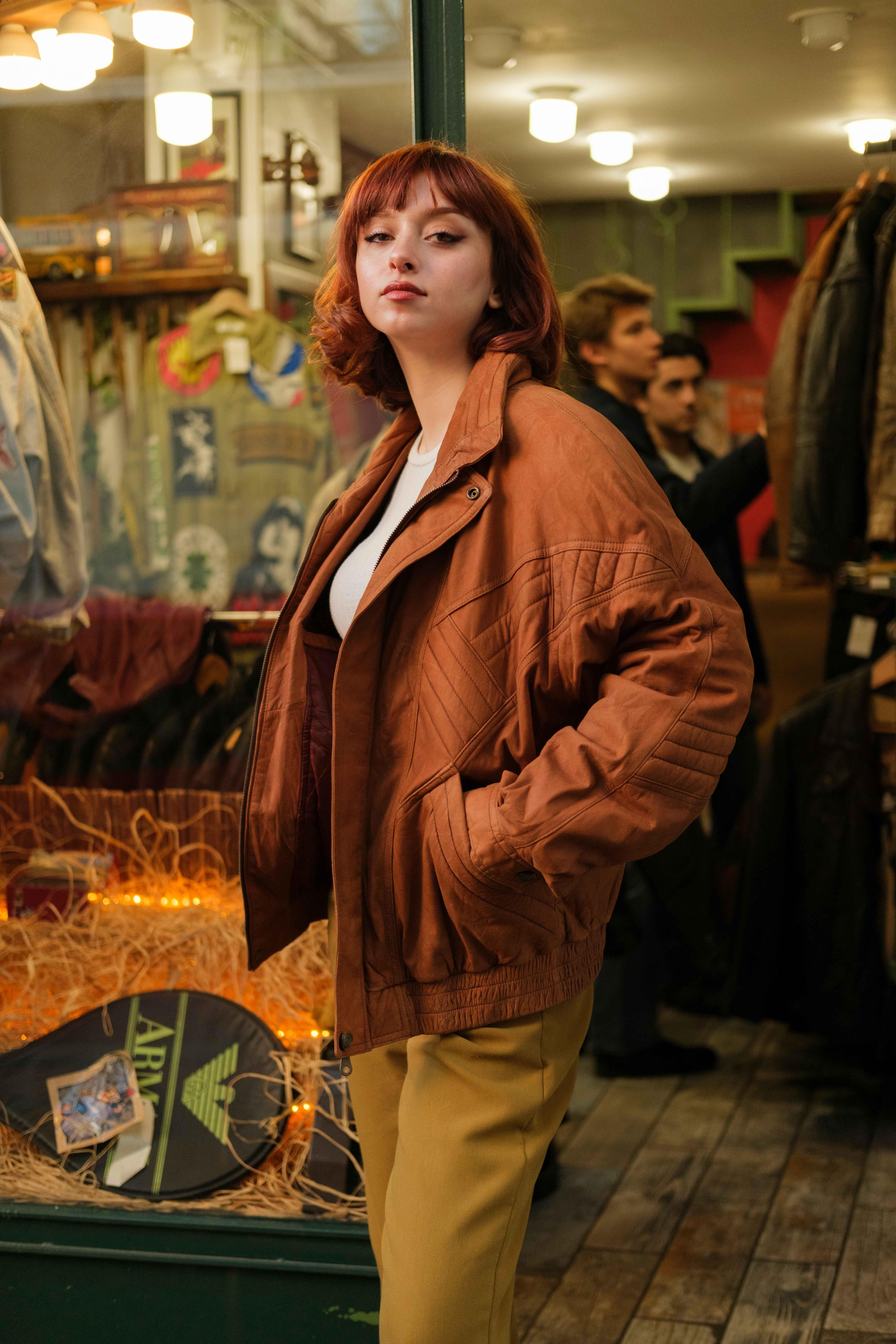 UNİSEX BOMBER MODEL DERİ CEKET