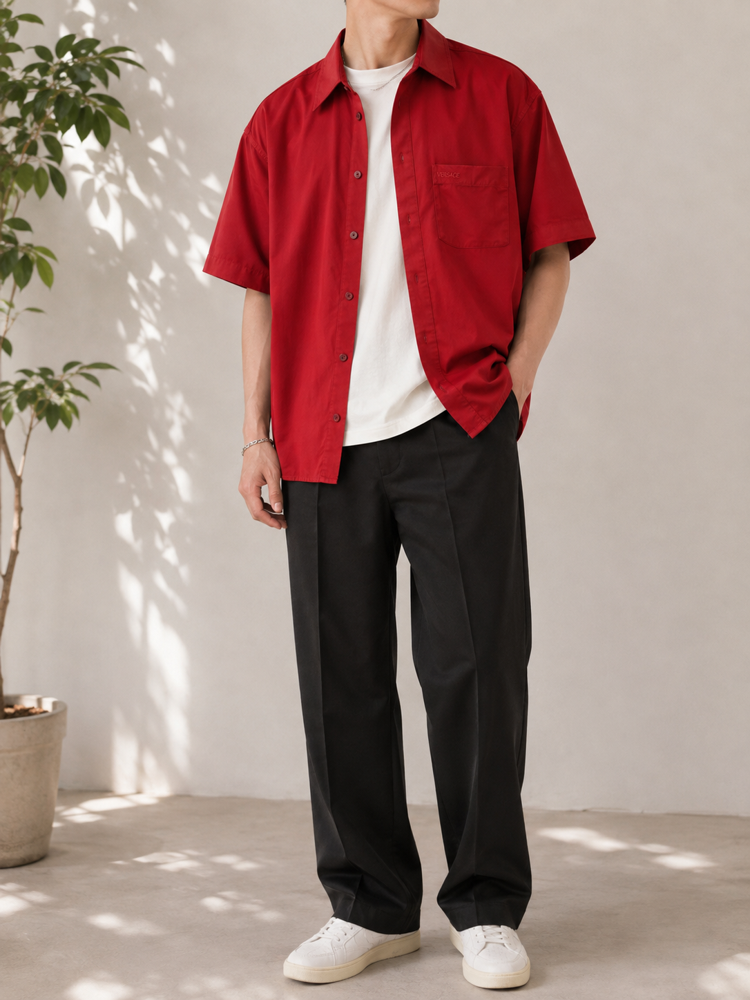 VERSACE Original Red Gömlek