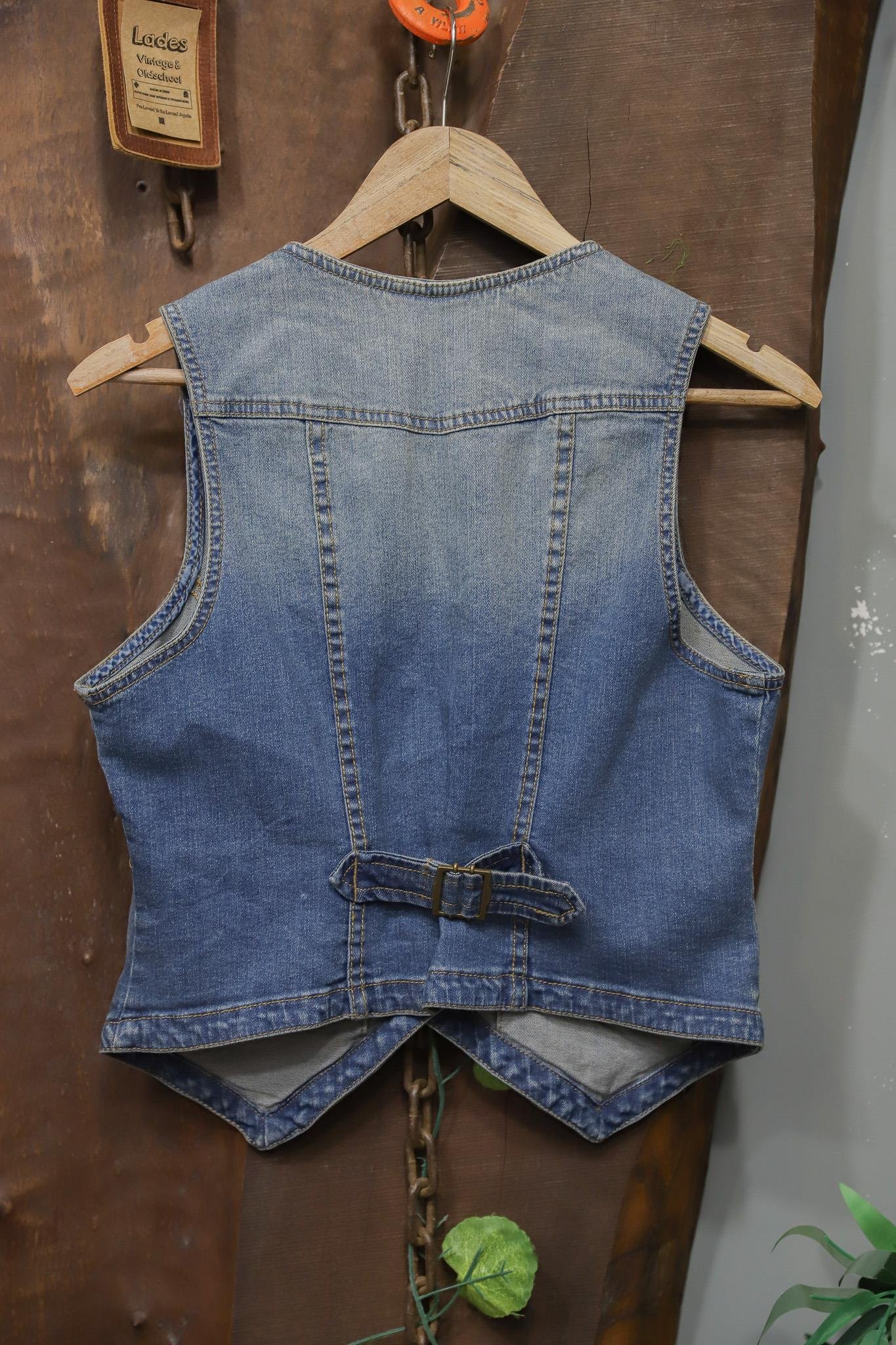 Vest Blue 90's Kot Yelek/Ceket