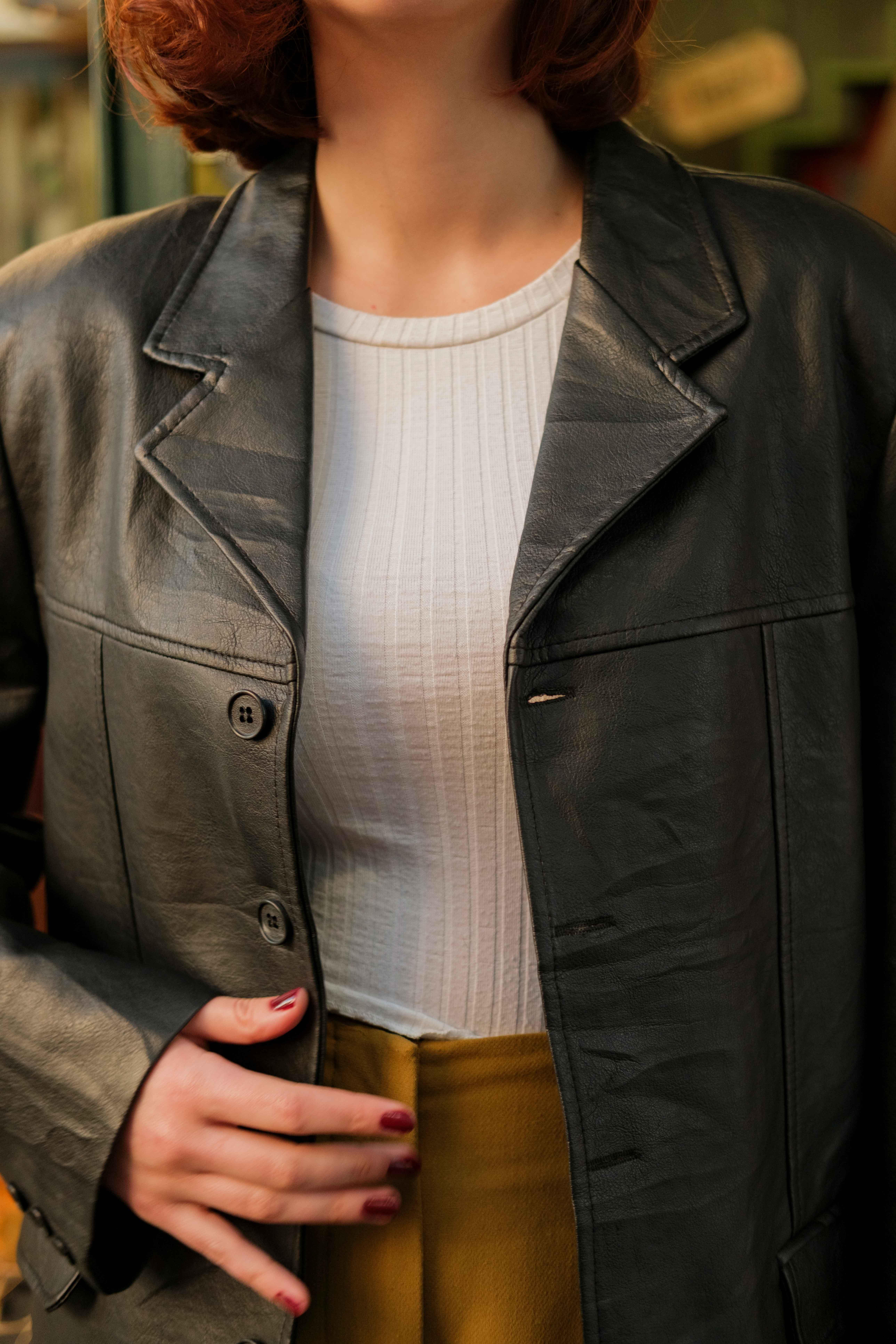 Vintage 90's Blazer Model Unisex Deri Ceket