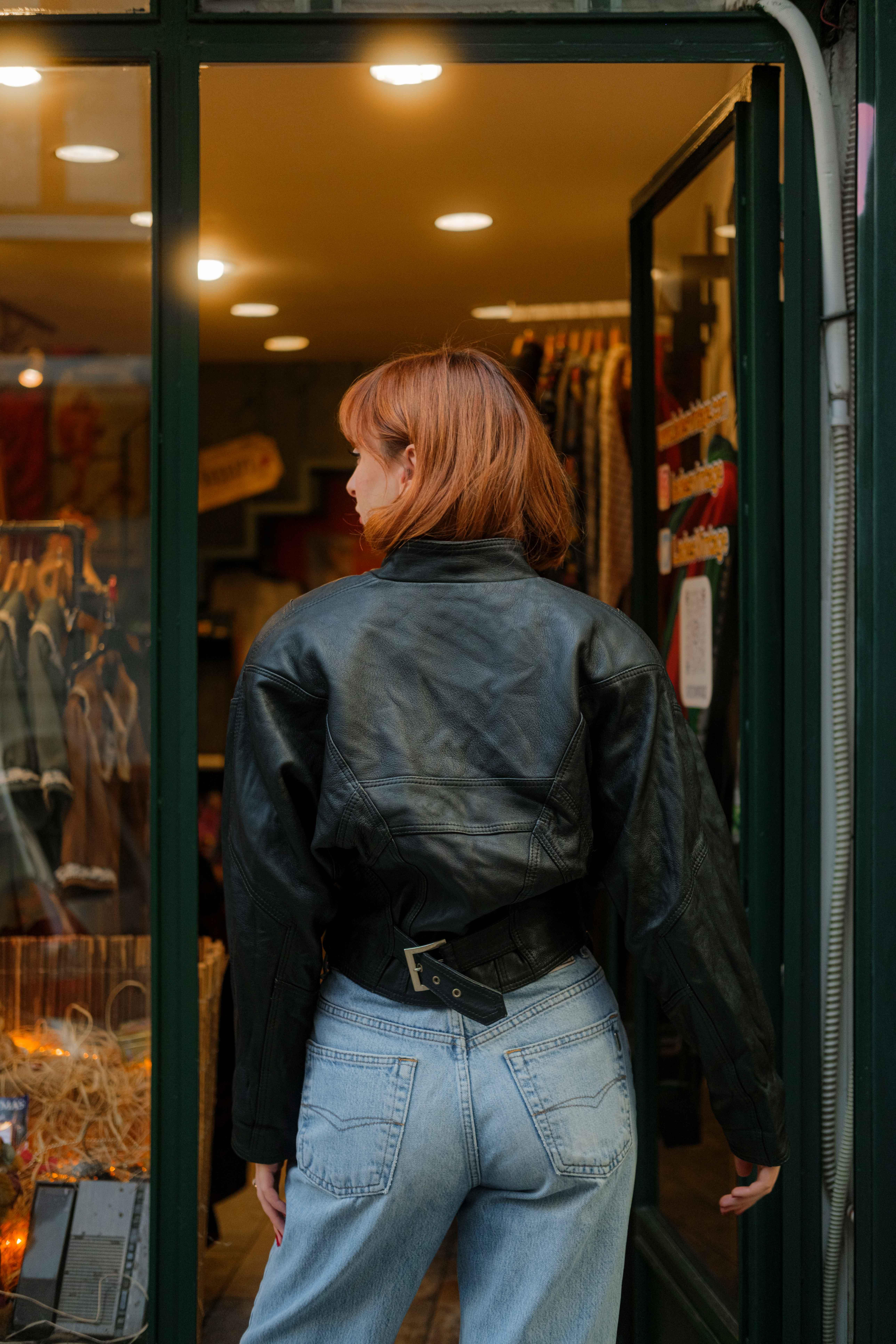VİNTAGE BIKER DERİ CEKET