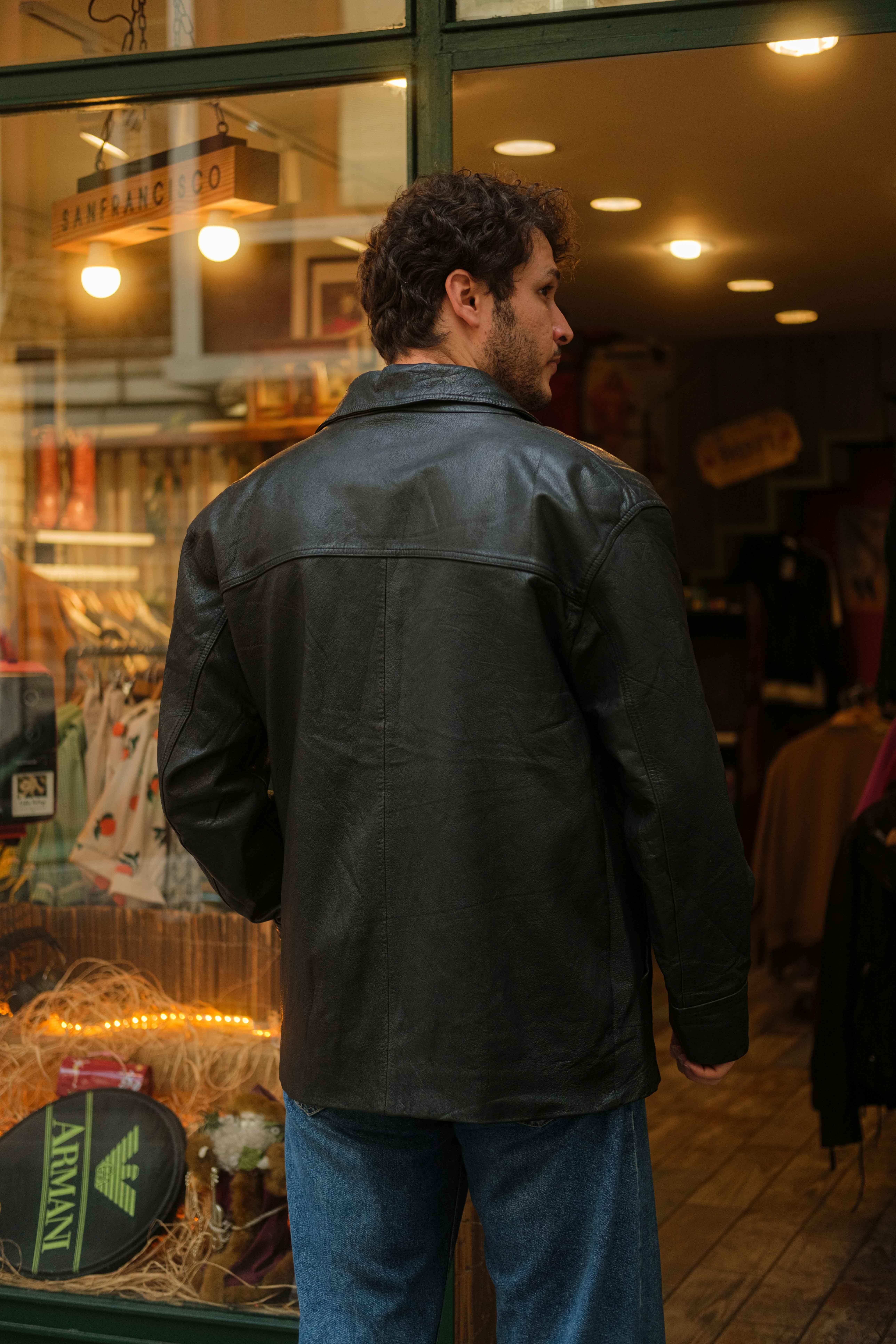VINTAGE BLAZER MODEL DERİ CEKET