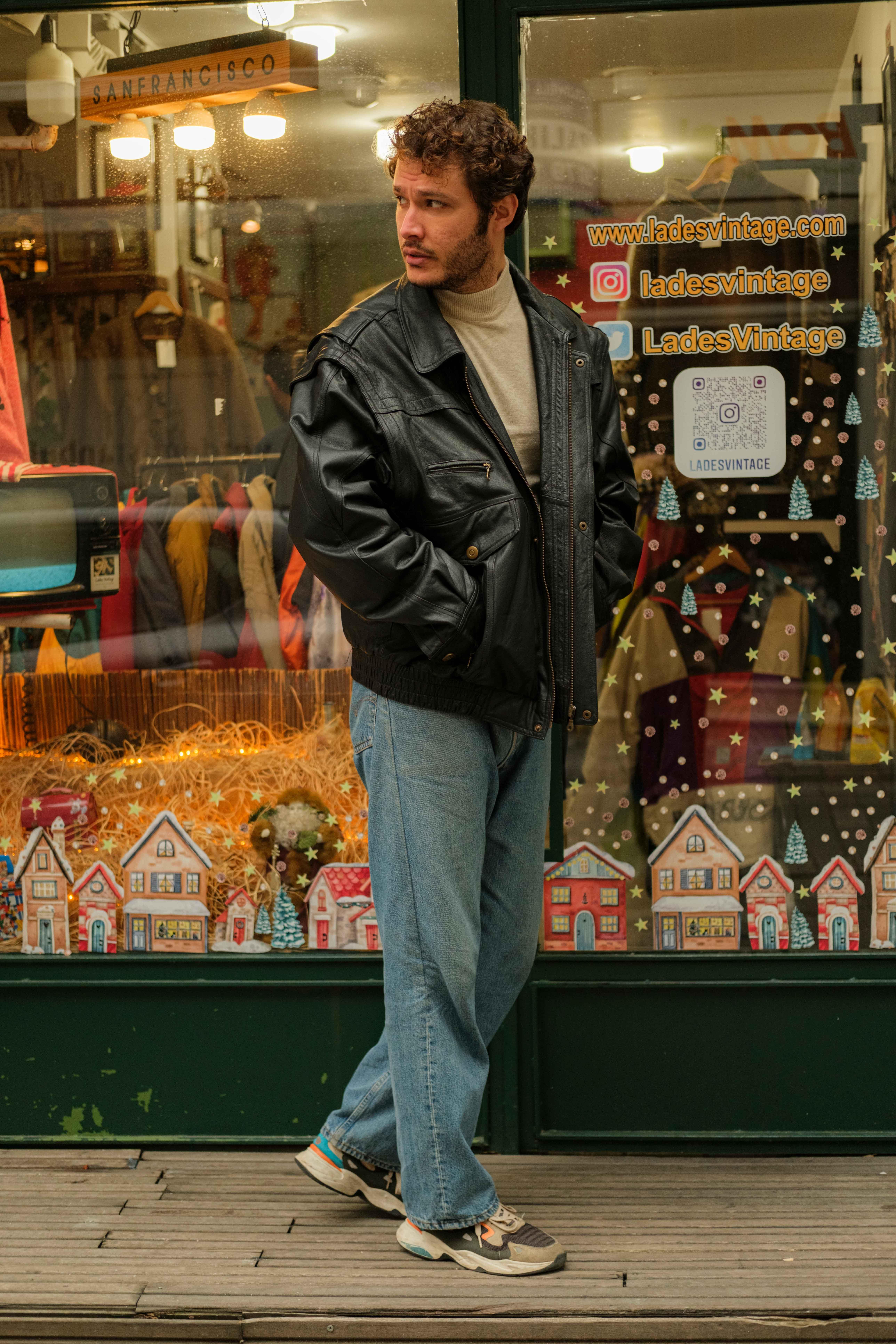 Vintage Forester Yelek Model Bomber Unisex Deri Ceket