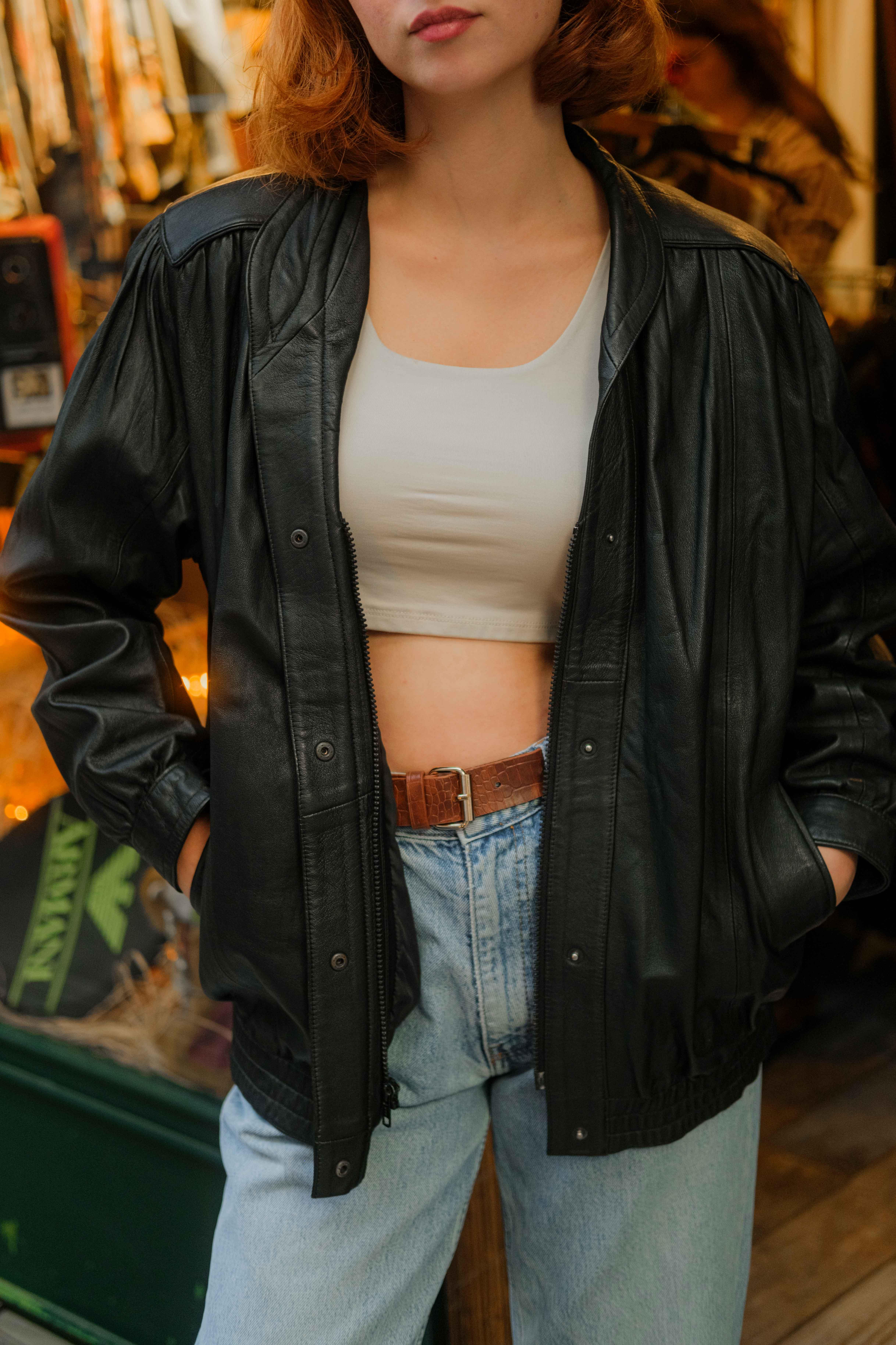 VİNTAGE KADIN BOMBER CEKET