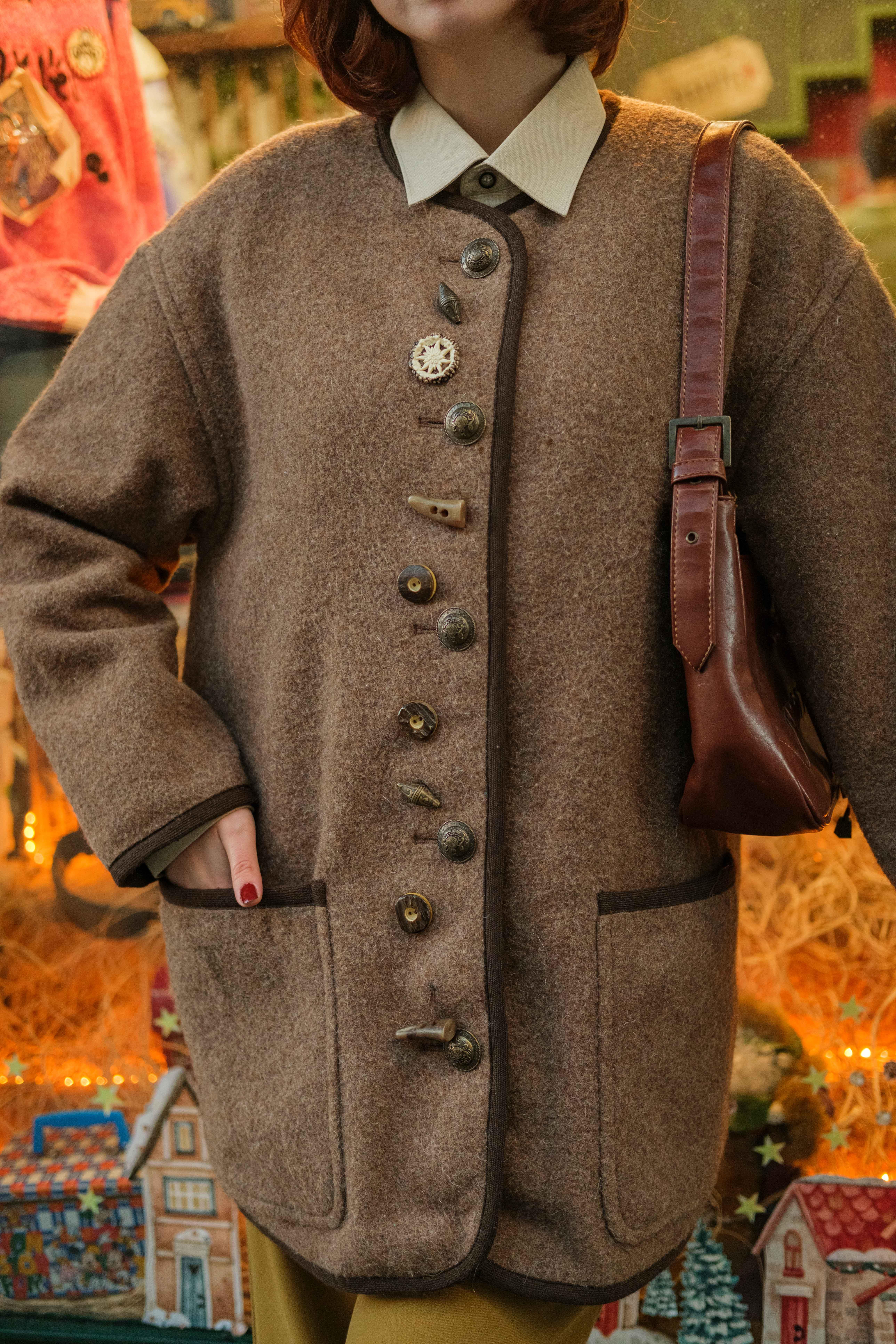 Vintage Wool Austria Bavyera Kaban - Ceket