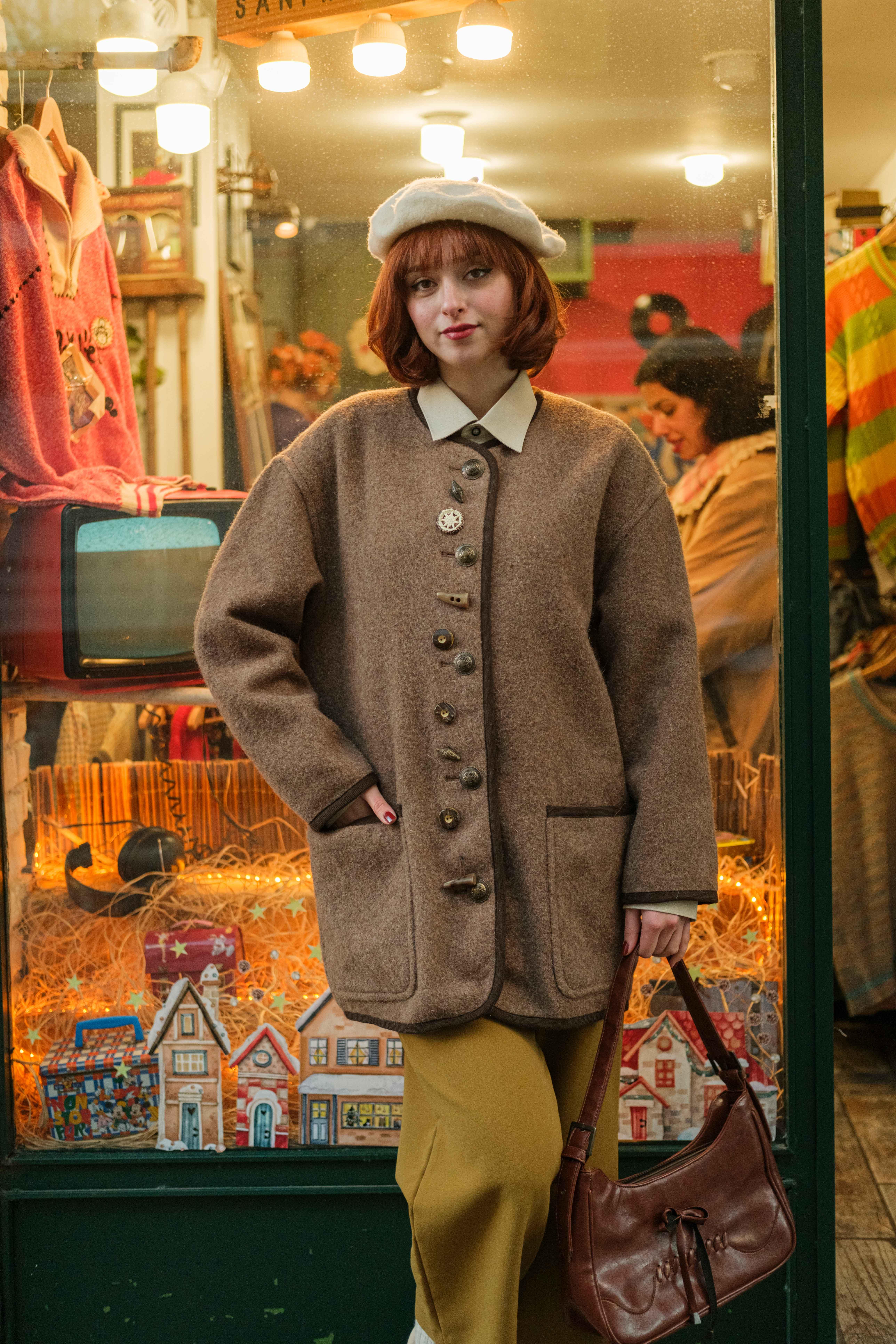 Vintage Wool Austria Bavyera Kaban - Ceket