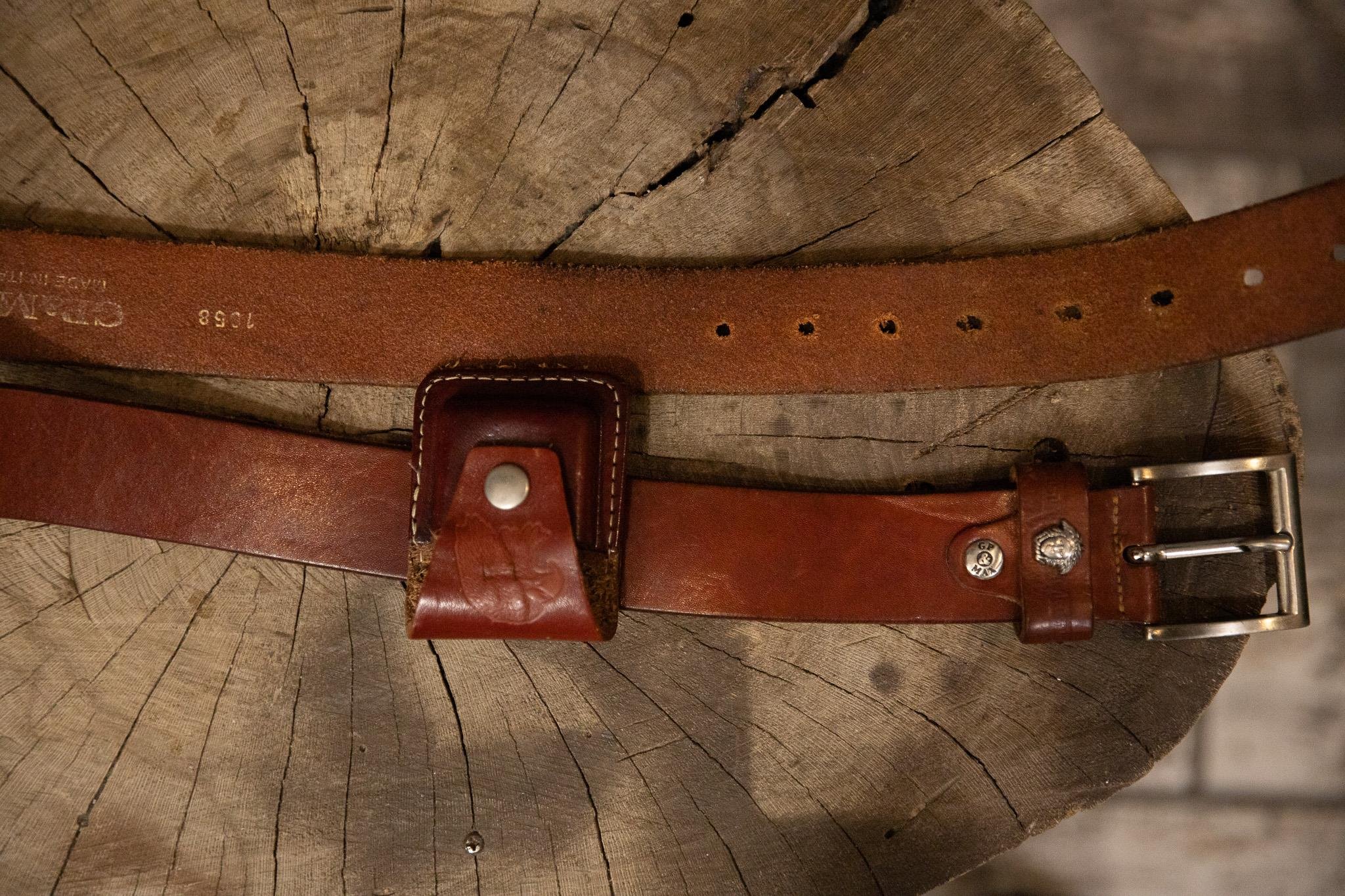Western Leather Buckle Kemer