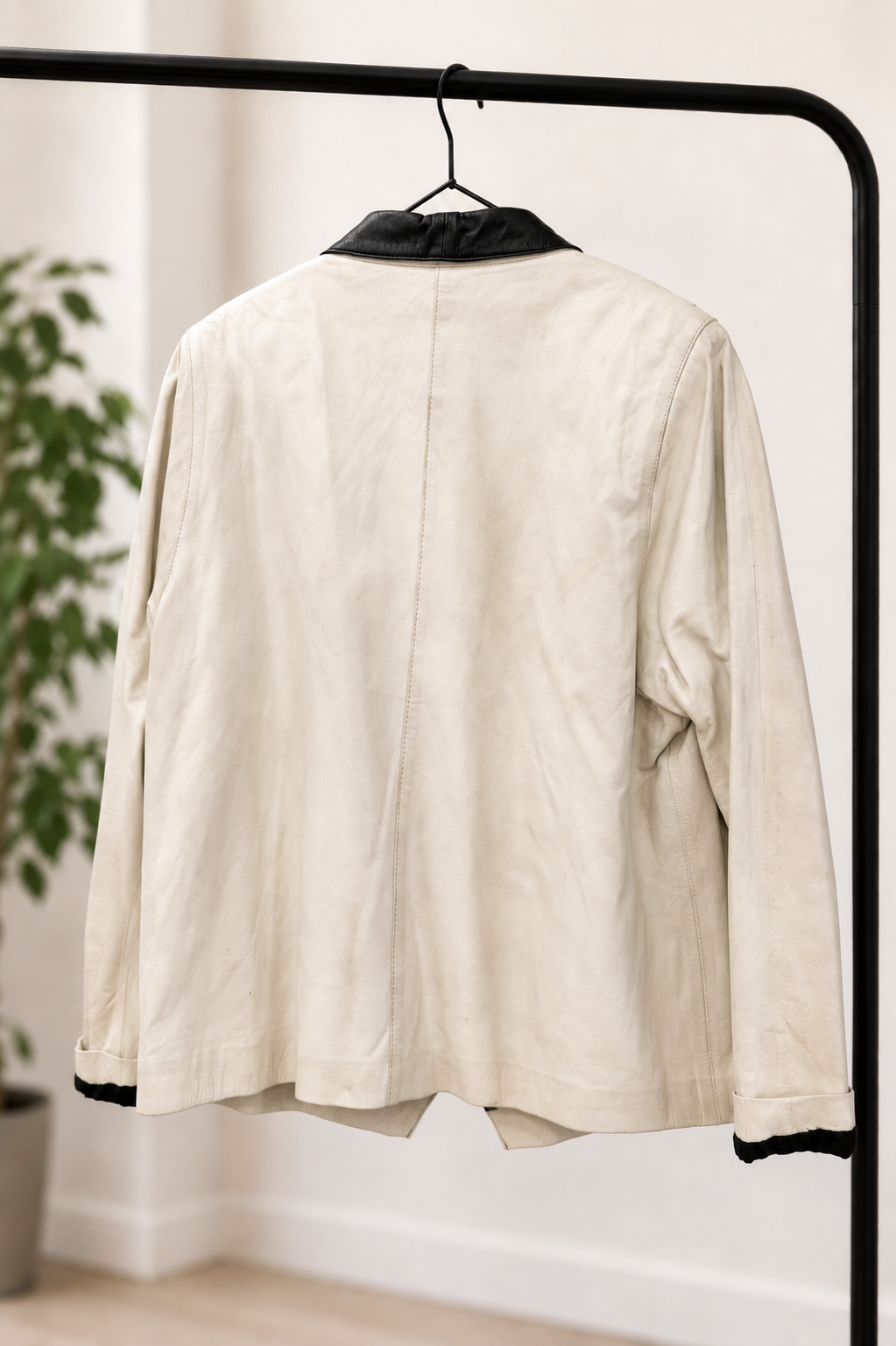 White&Black 1990s Blazer Deri Ceket