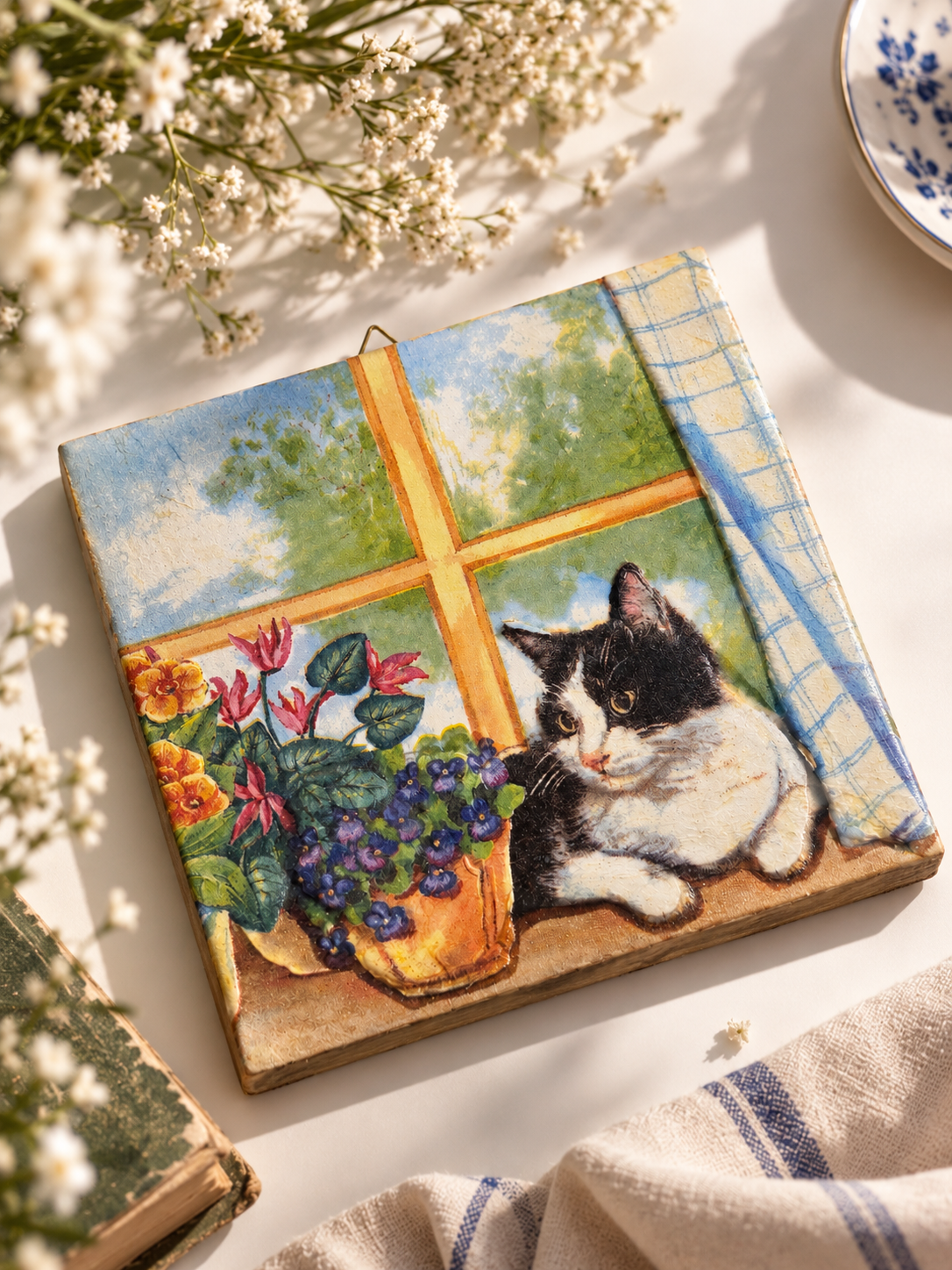 Window Cat - Vintage Seramik
