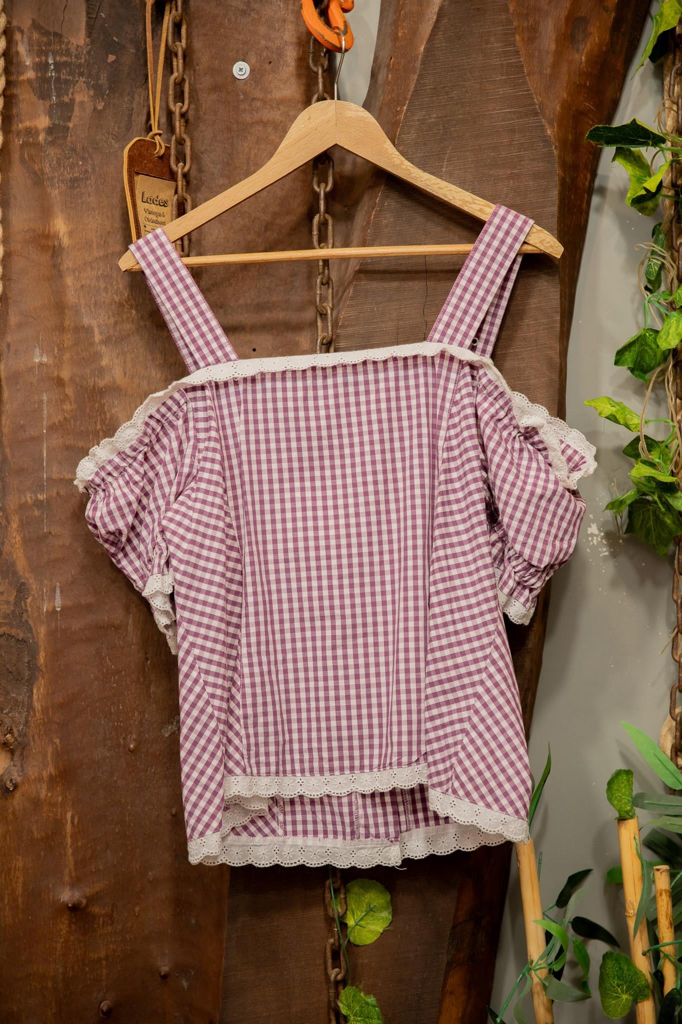 Y2K Ekose Gingham Crop