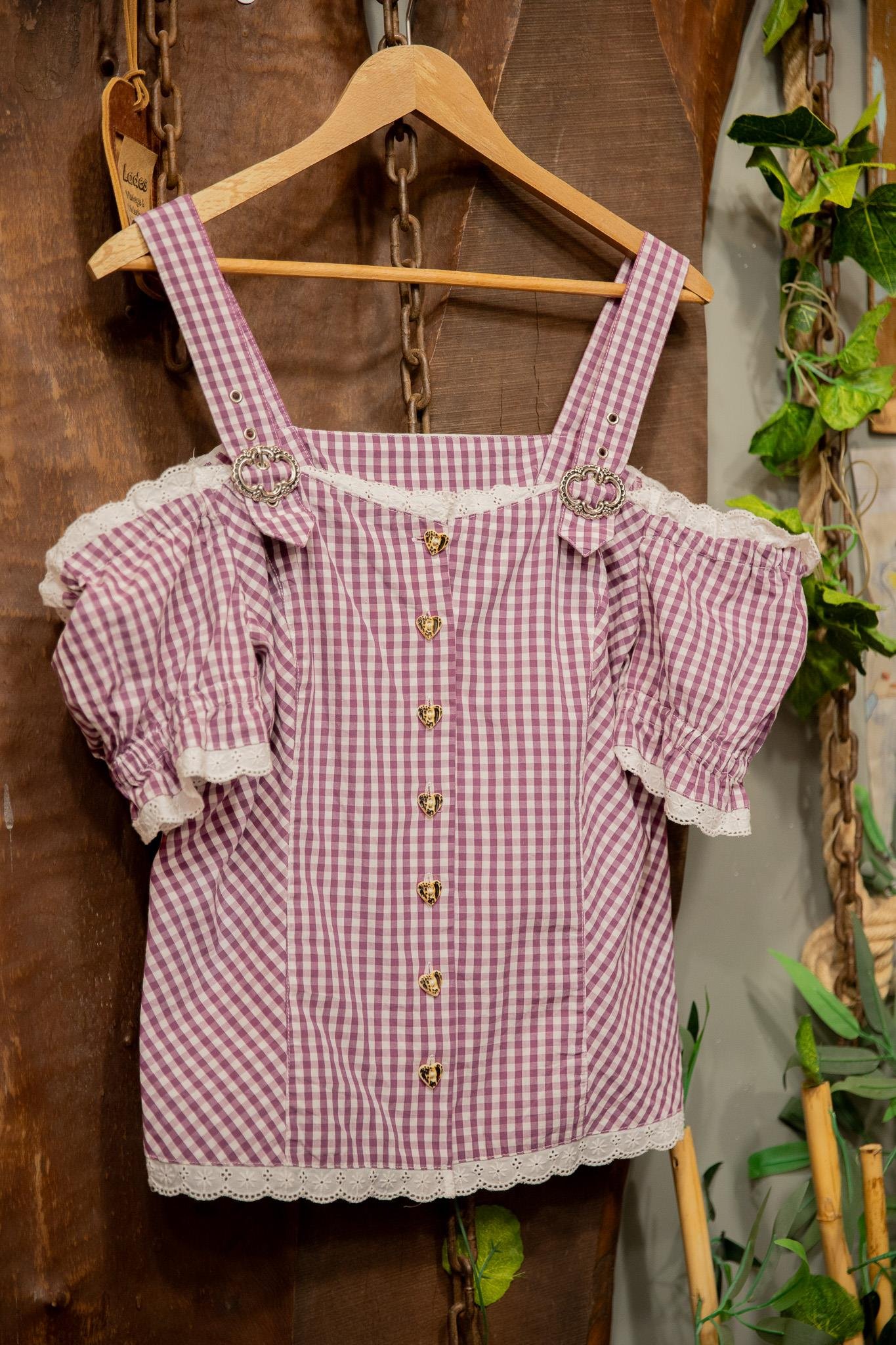 Y2K Ekose Gingham Crop