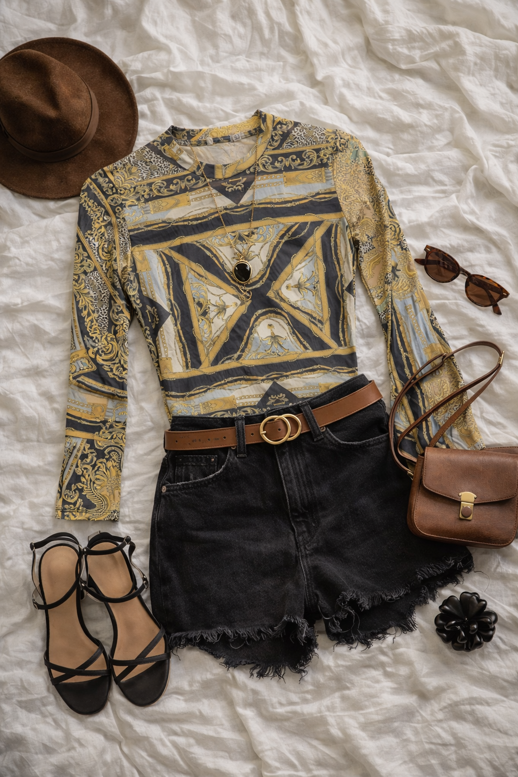 Y2K Leopard Transparan Top