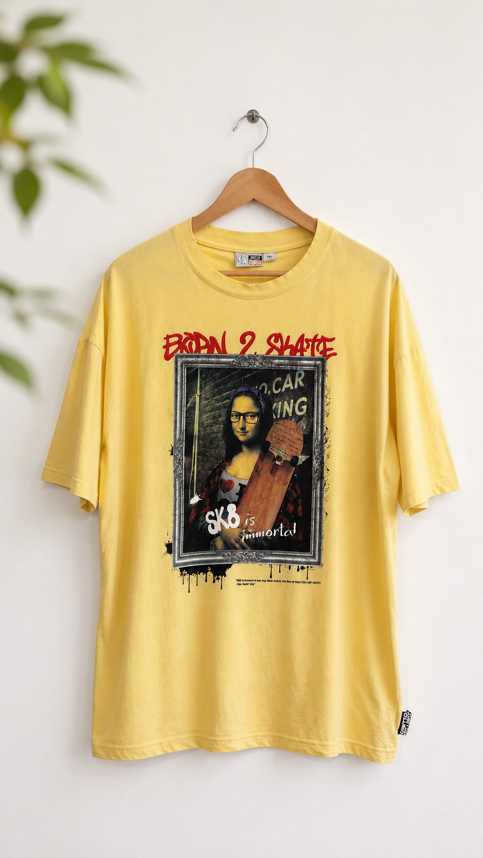 Y2K Mona Lisa 'Born2Skate' Tişört