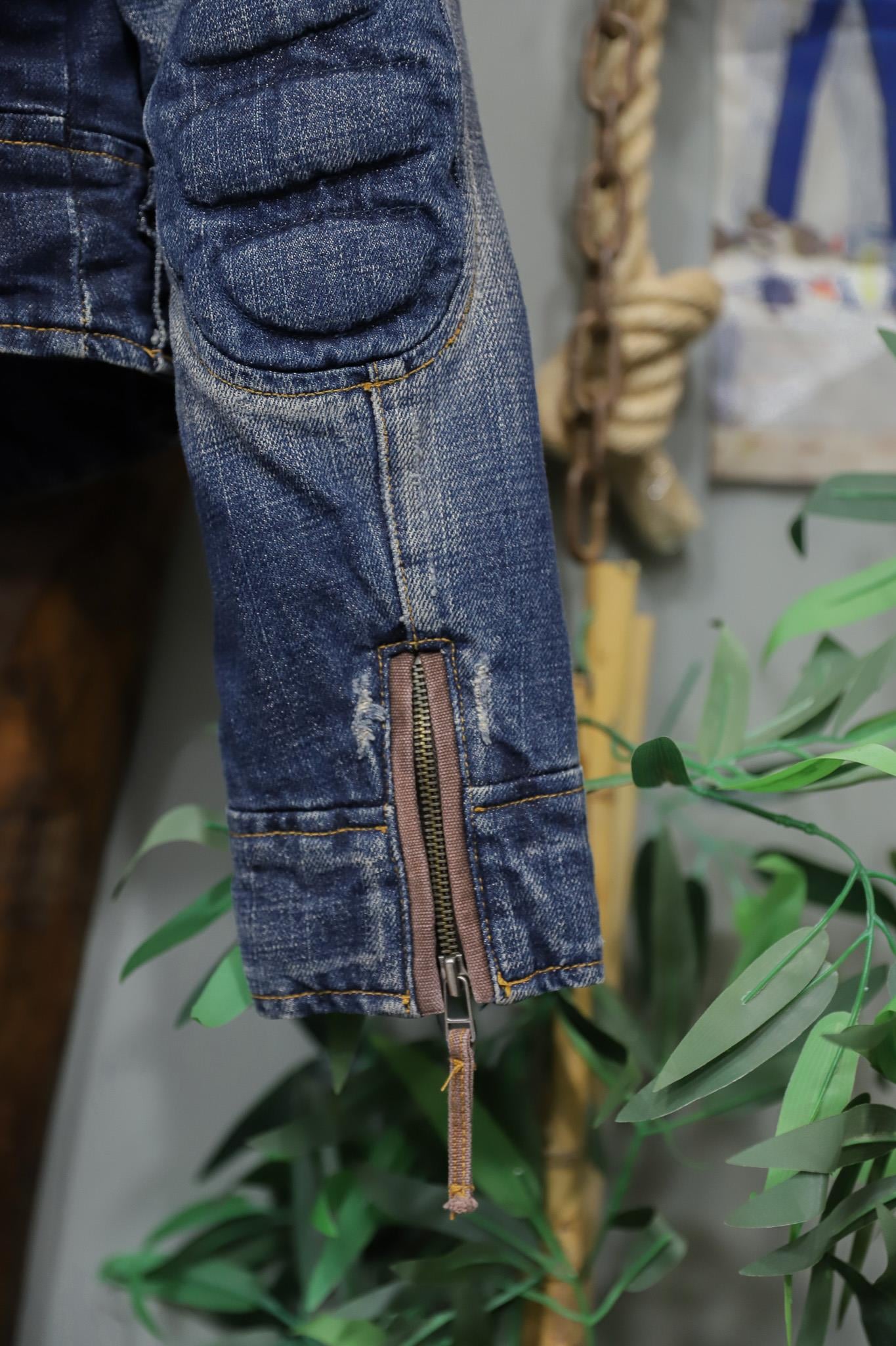 Y2K Moto Denim PatchWork Ceket