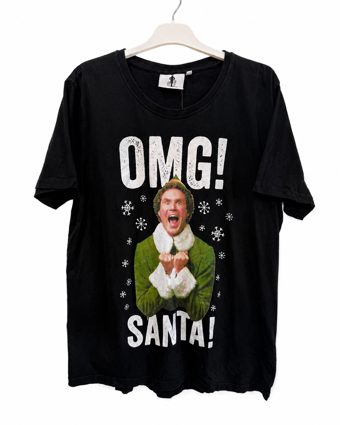 Y2K 'OMG! SANTA! Baskılı Tişört