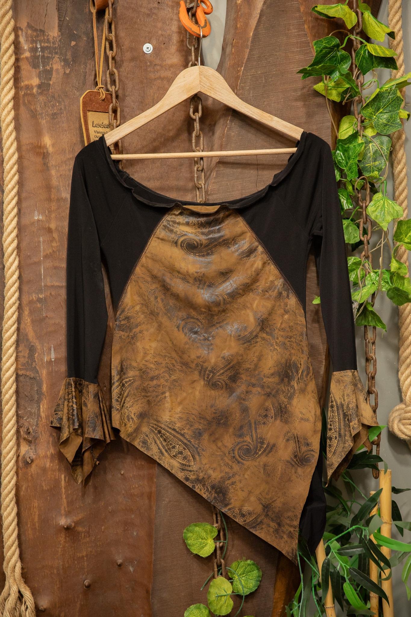 Y2K Paisley Boho Blouse